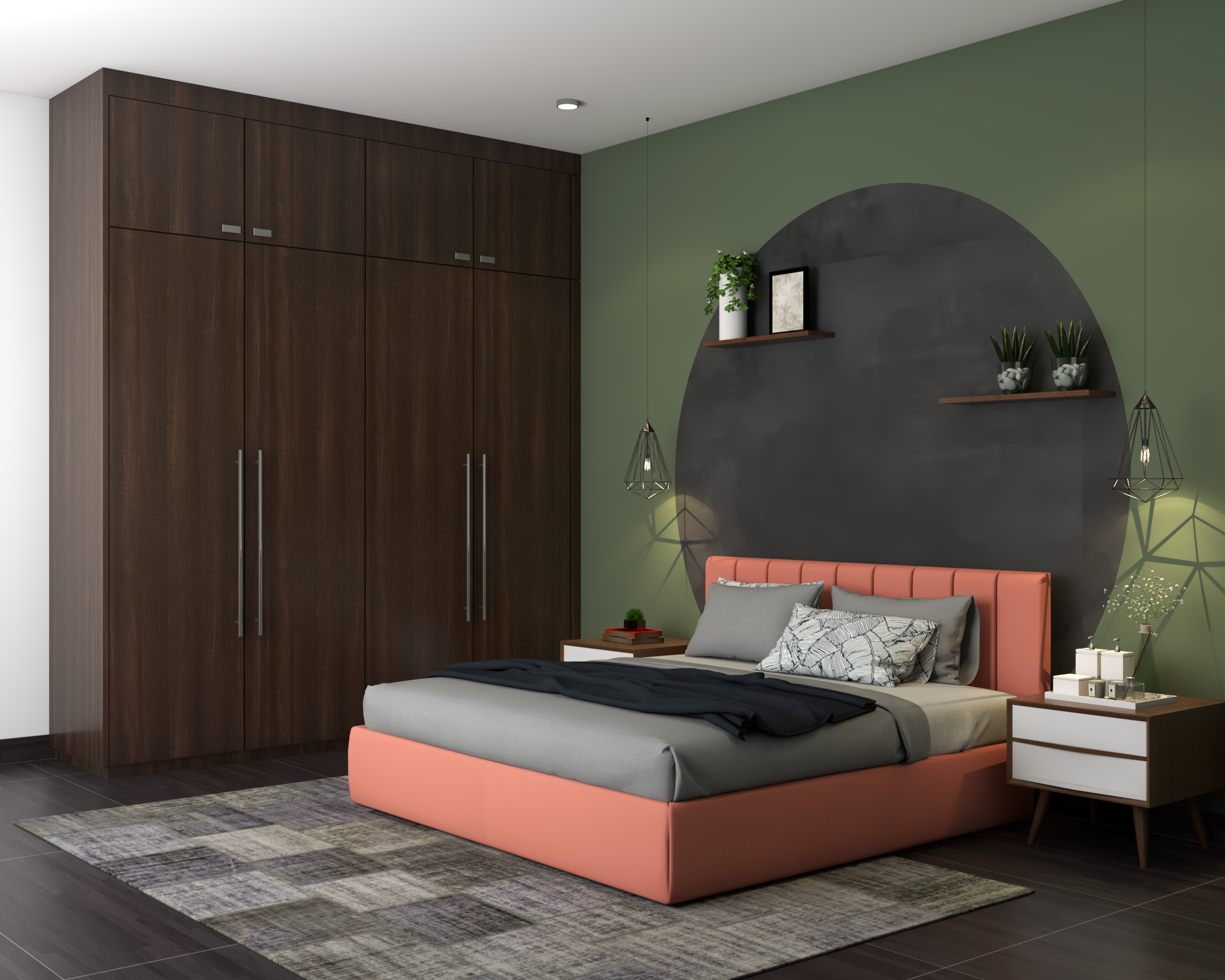 Minimal Master Bedroom -Livspace