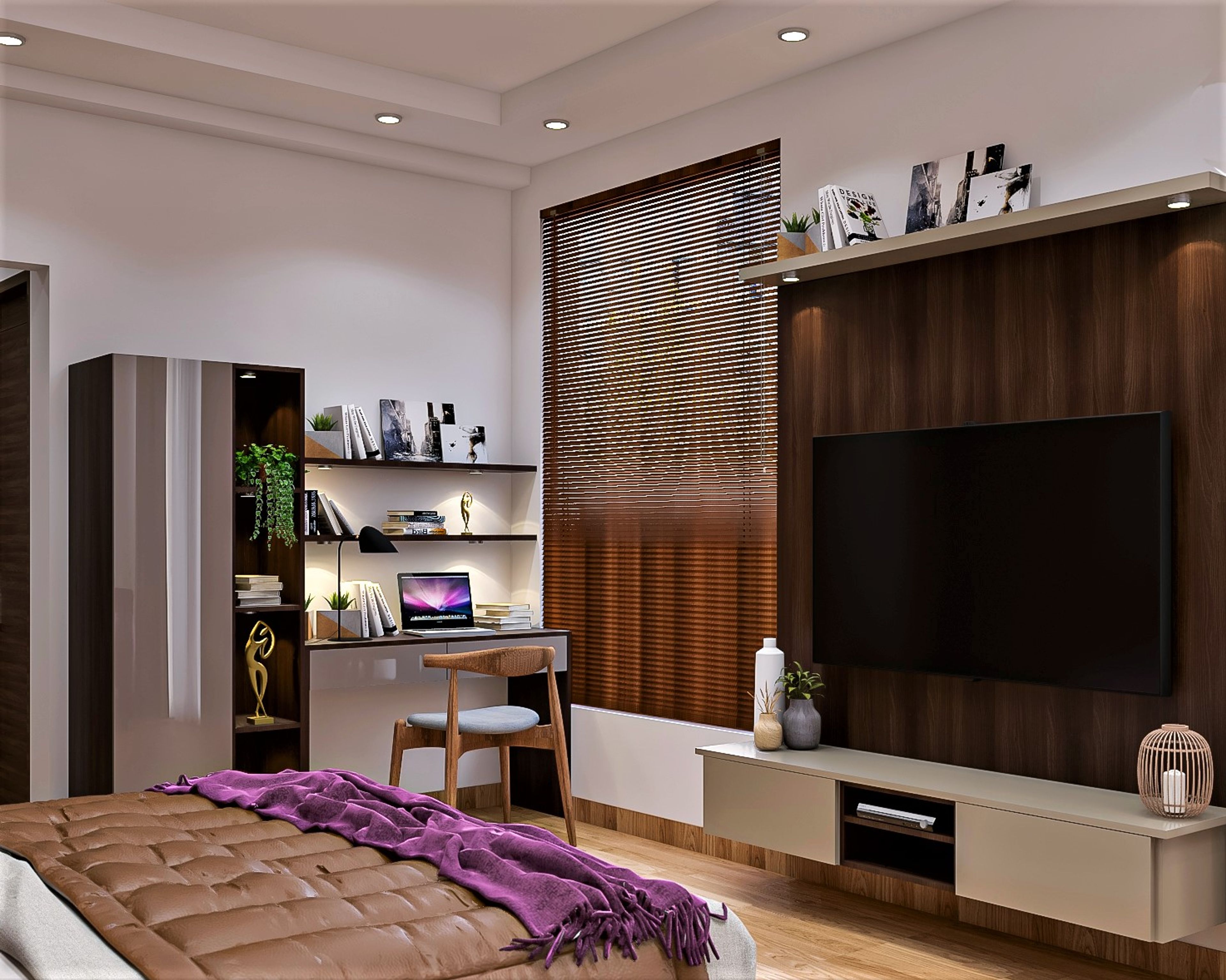 Contemporary Master Bedroom - Livspace