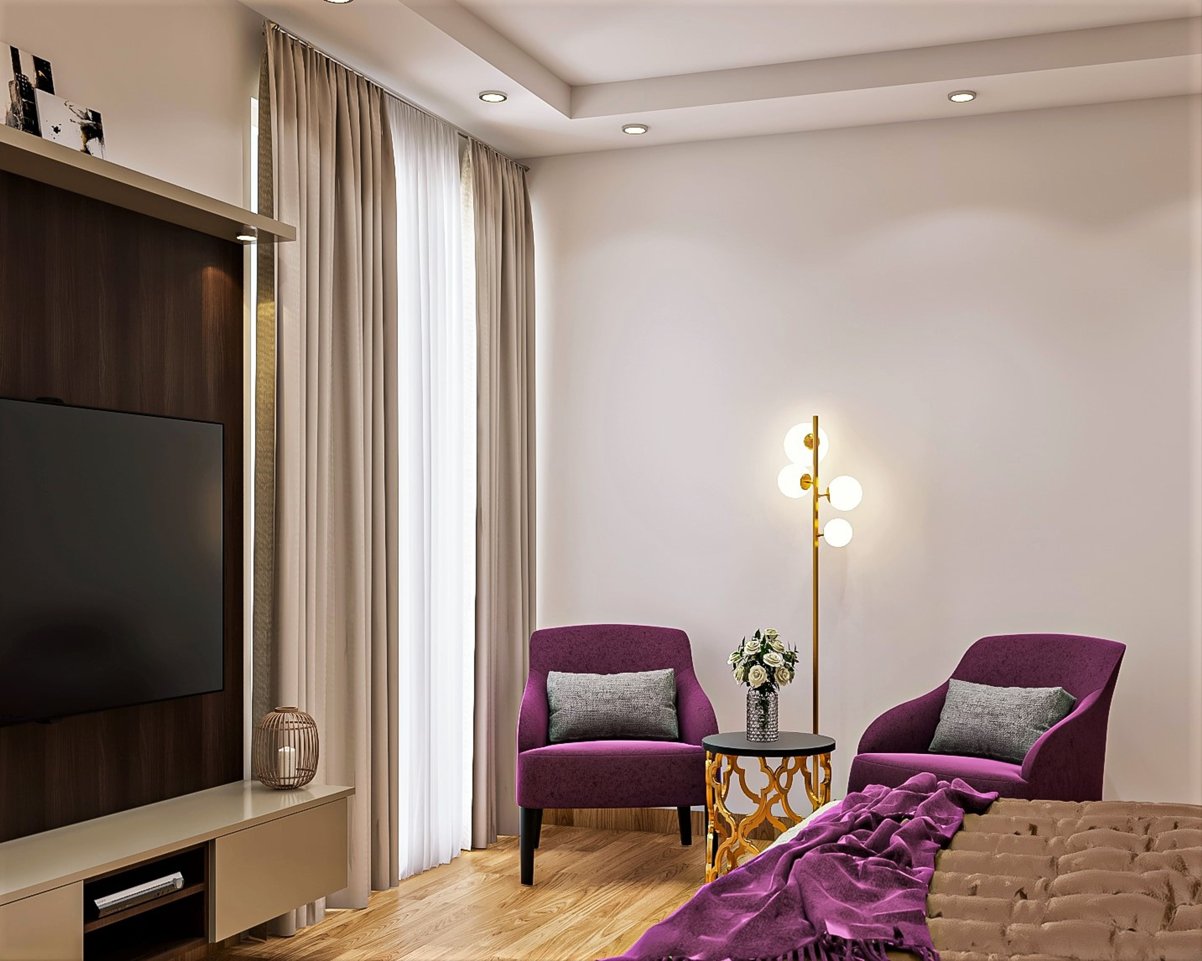 Contemporary Master Bedroom - Livspace