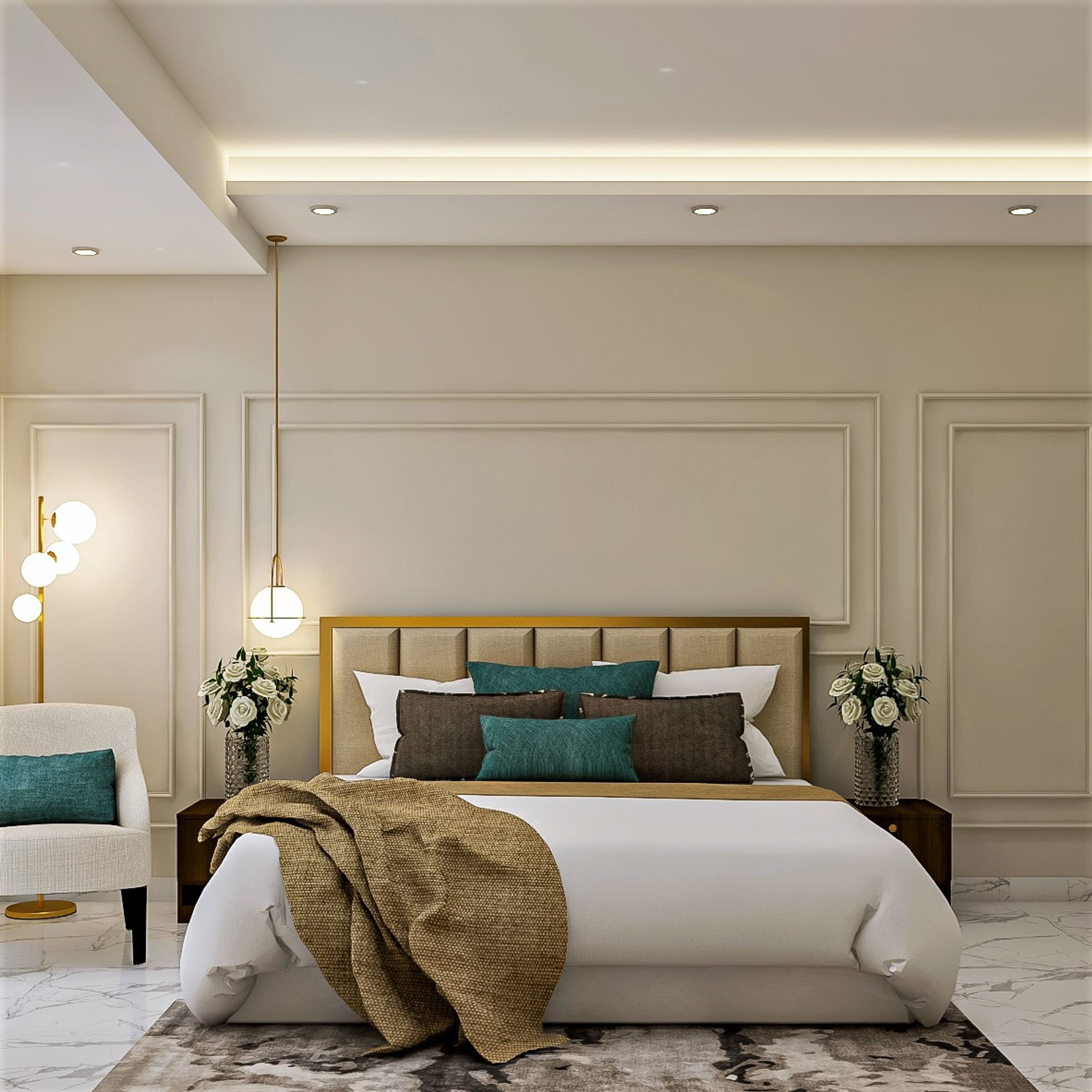 Classic Master Bedroom - Livspace