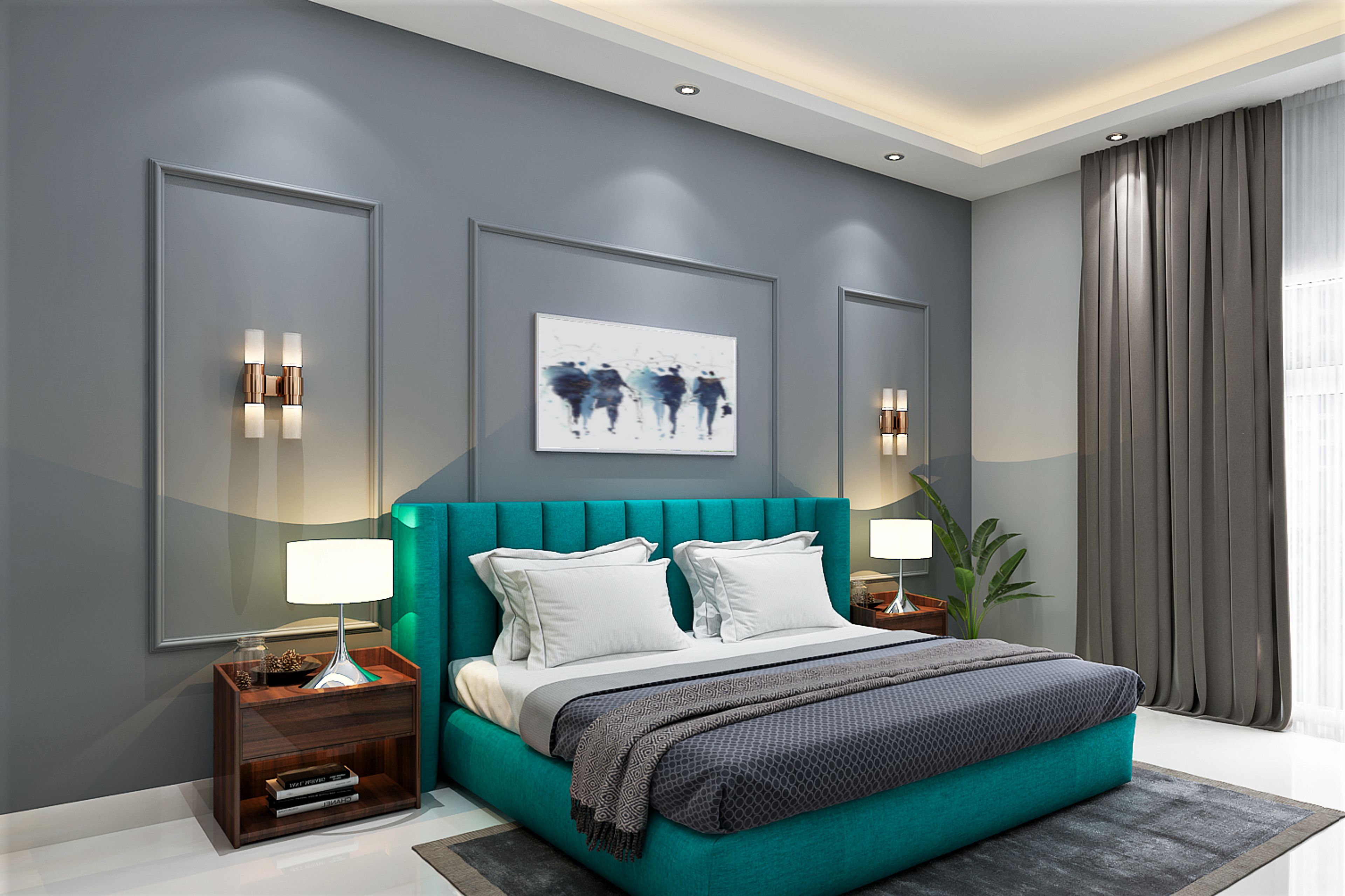 Classic Styled Compact Sized Master Bedroom