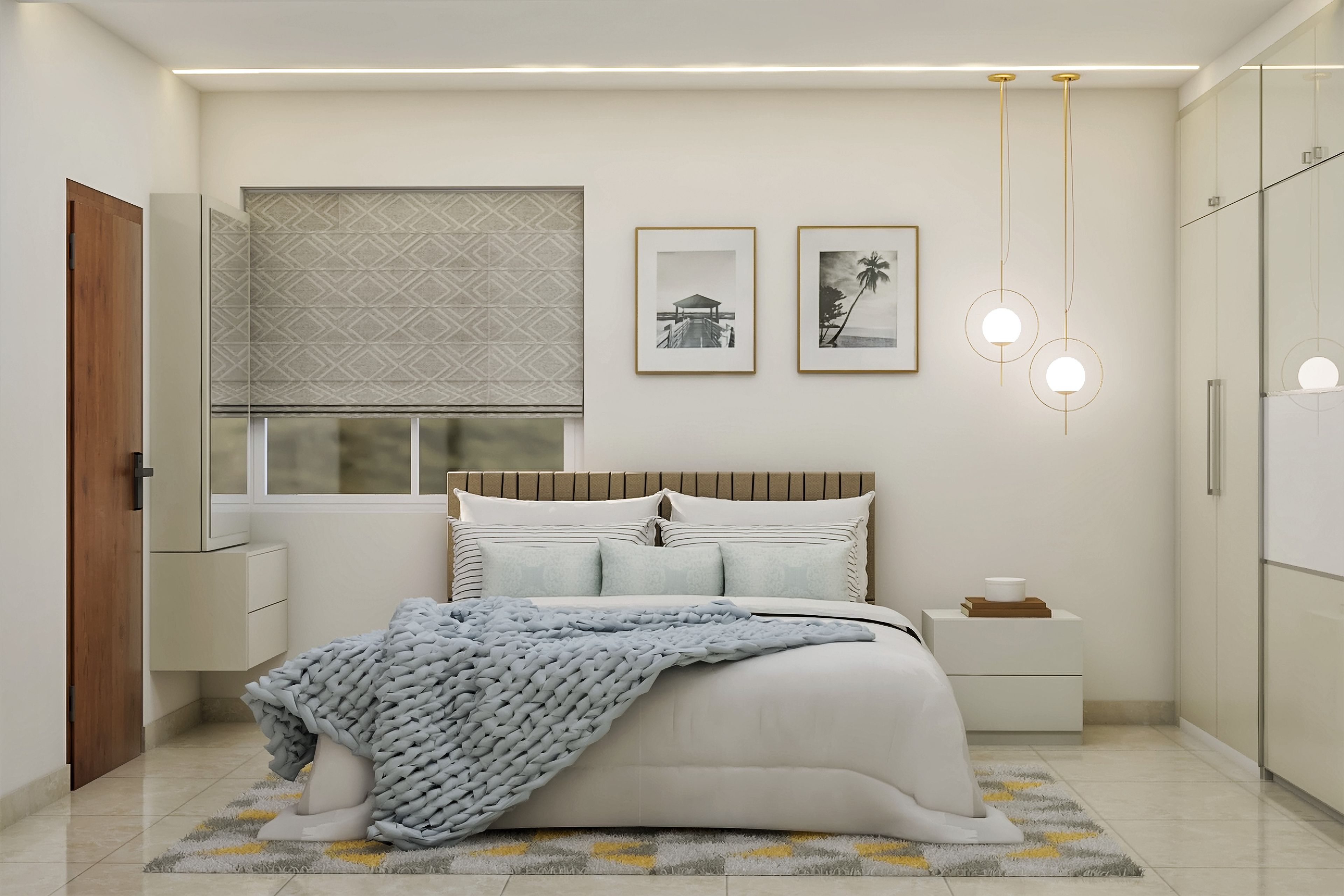 Spacious Convenient Modern Style Master Bedroom