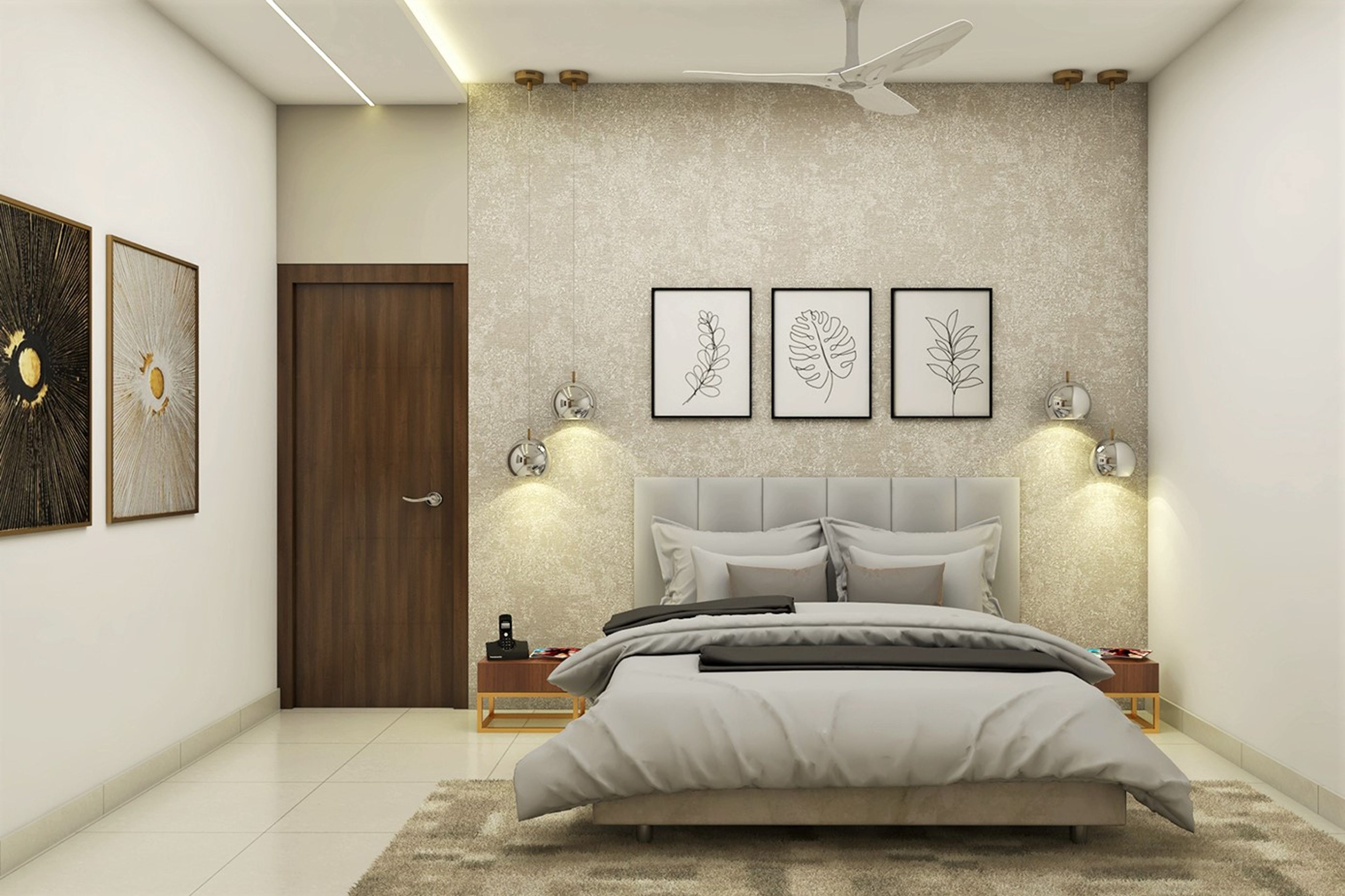 Modern Style Compact Master Bedroom
