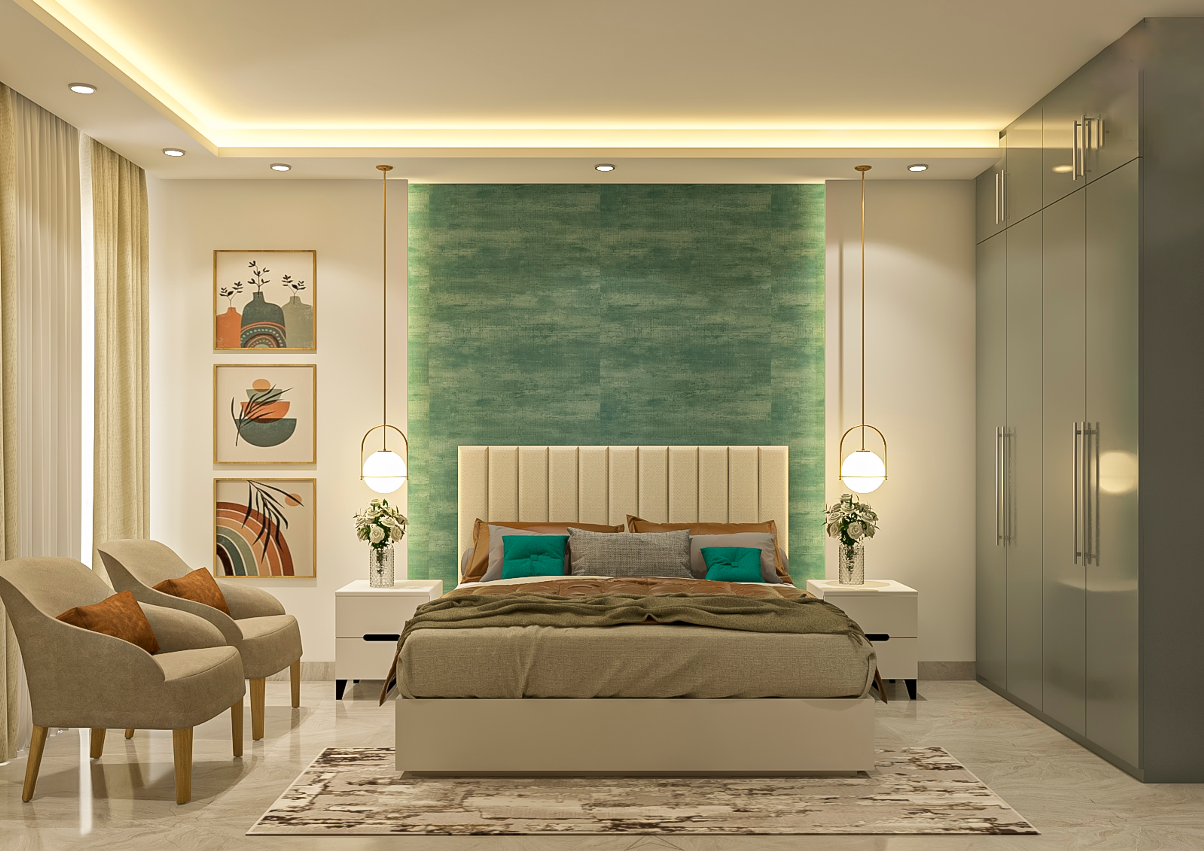 Modern Styled Spacious Master Bedroom