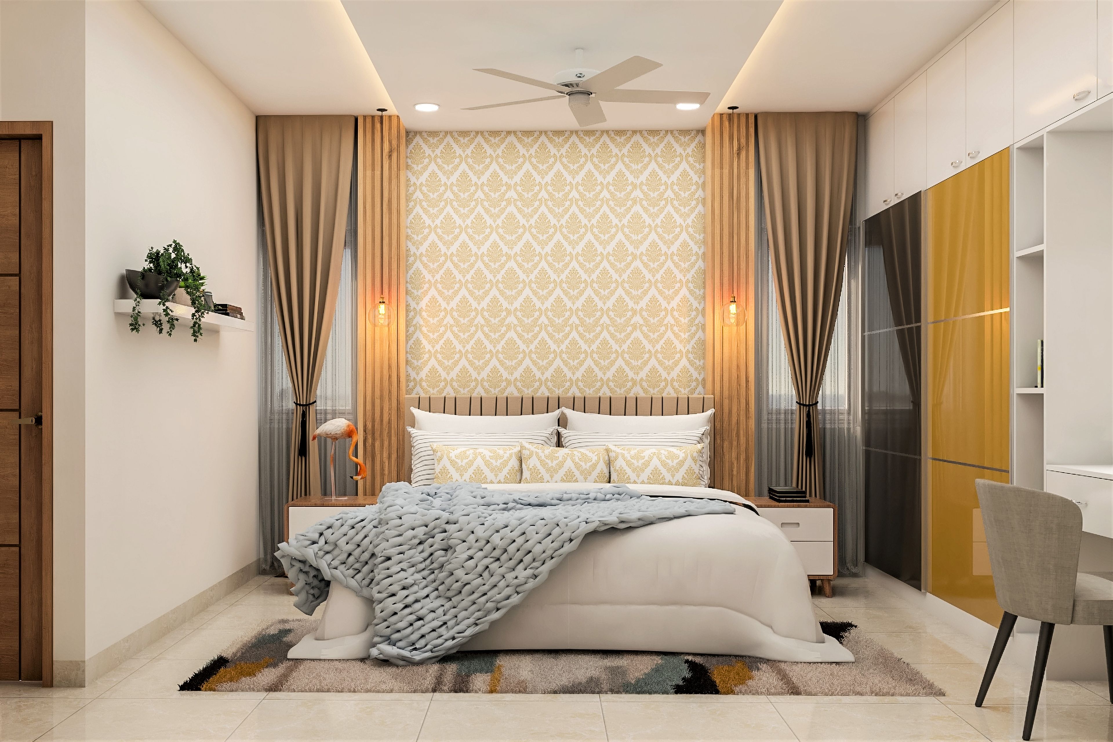 Multi-Functional Contemporary Theme Spacious Master Bedroom