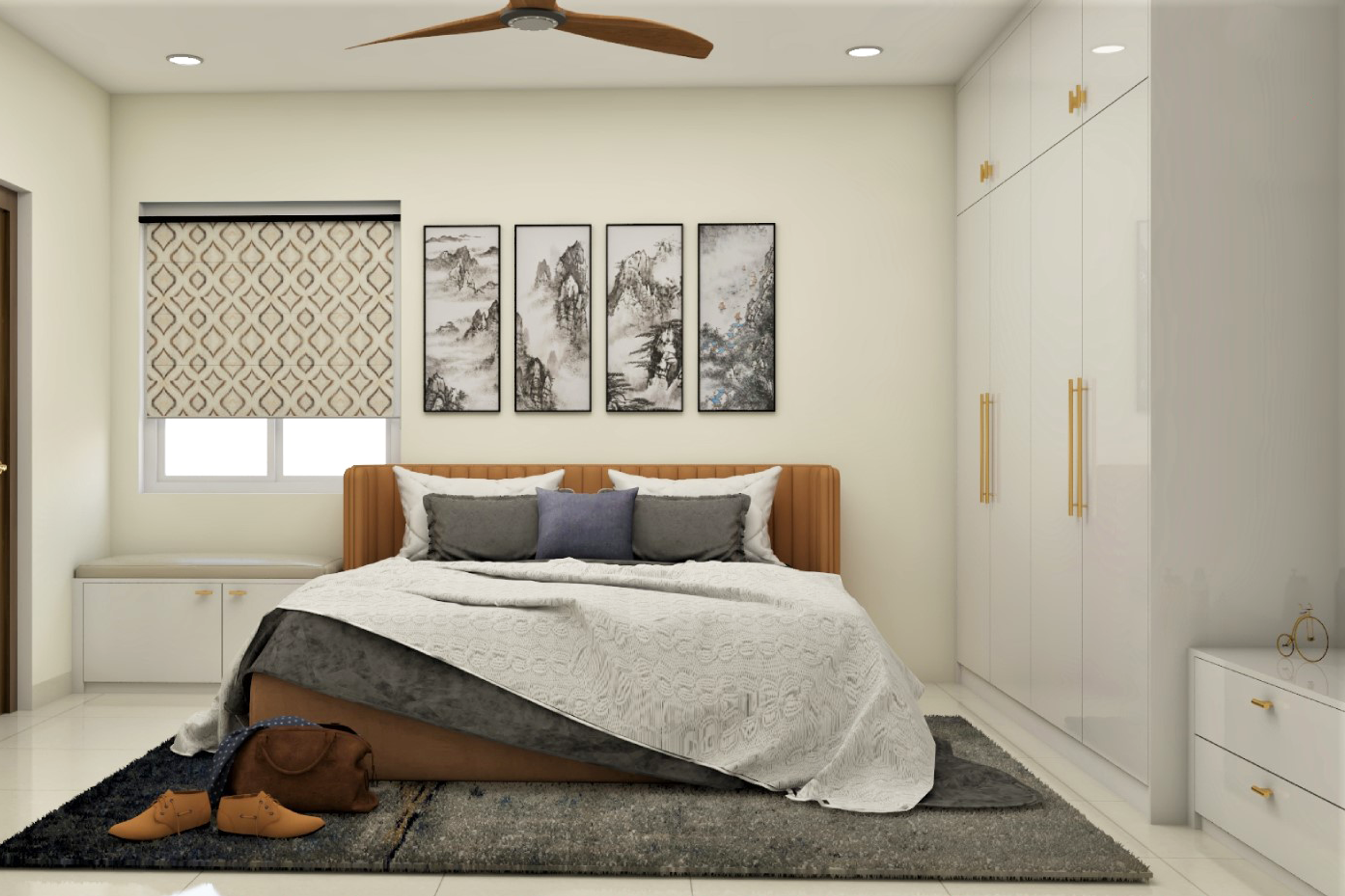 Convenient Contemporary Theme Spacious Master Bedroom