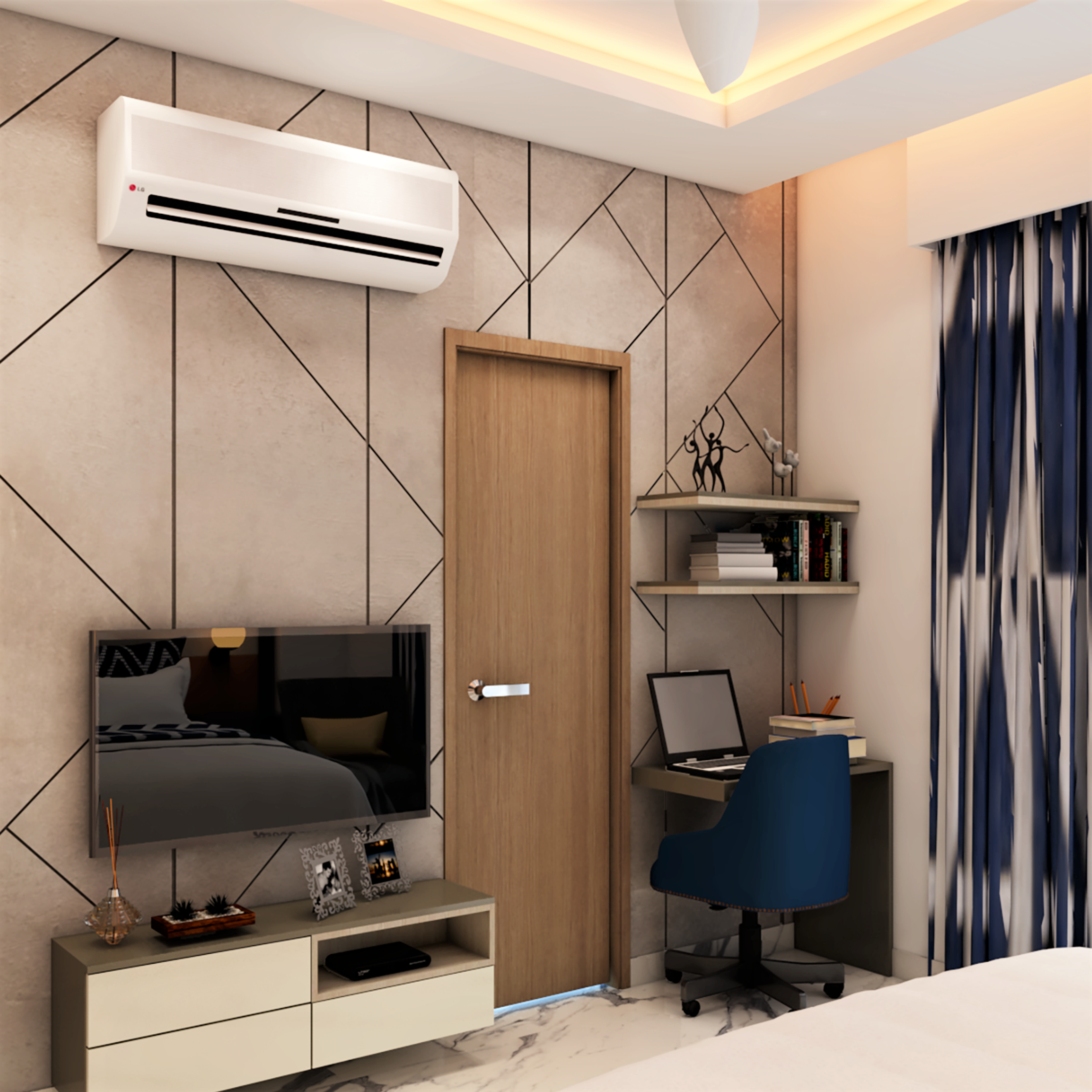 Spacious Master Bedroom - Livspace