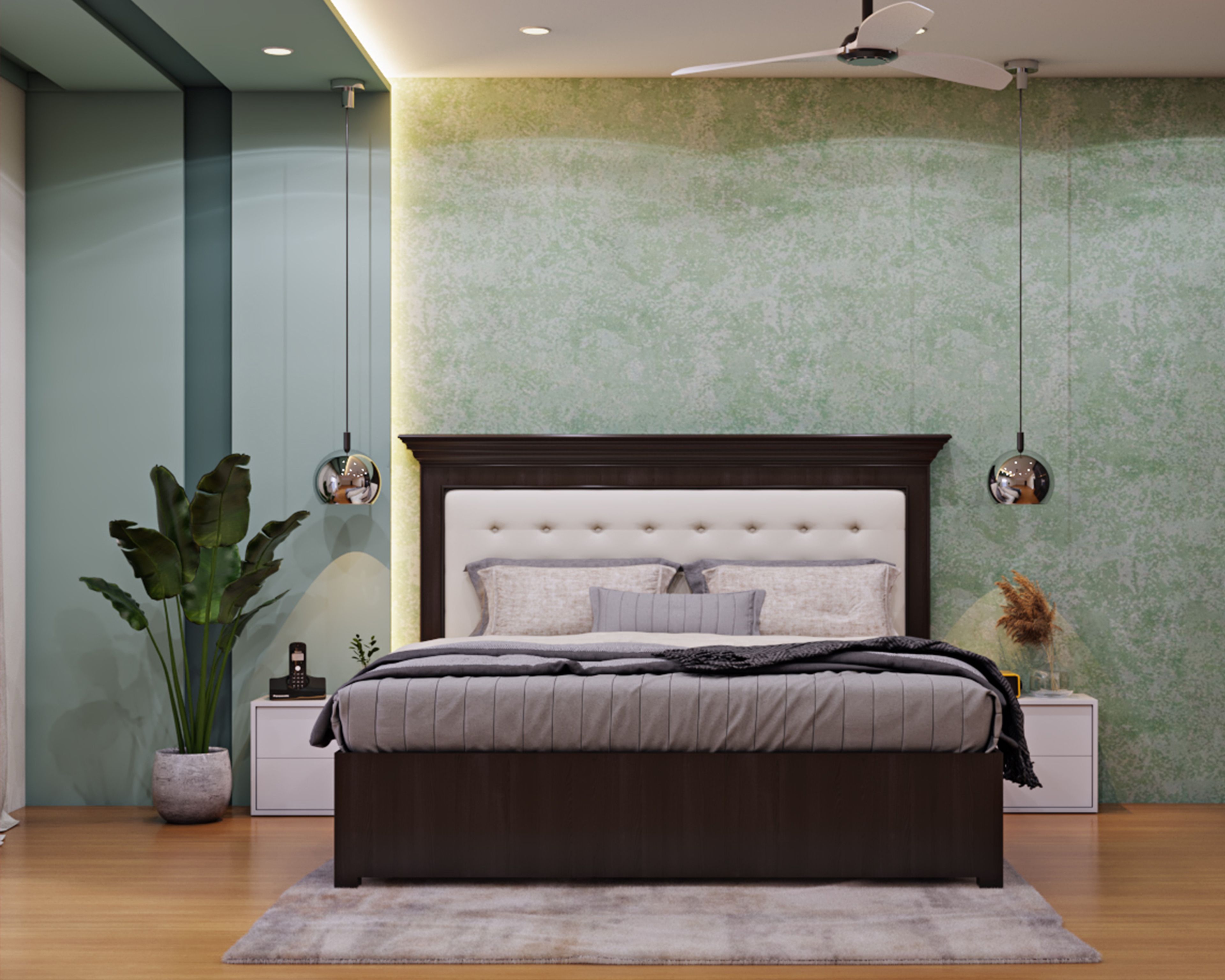 Spacious Convenient Modern Style Master Bedroom