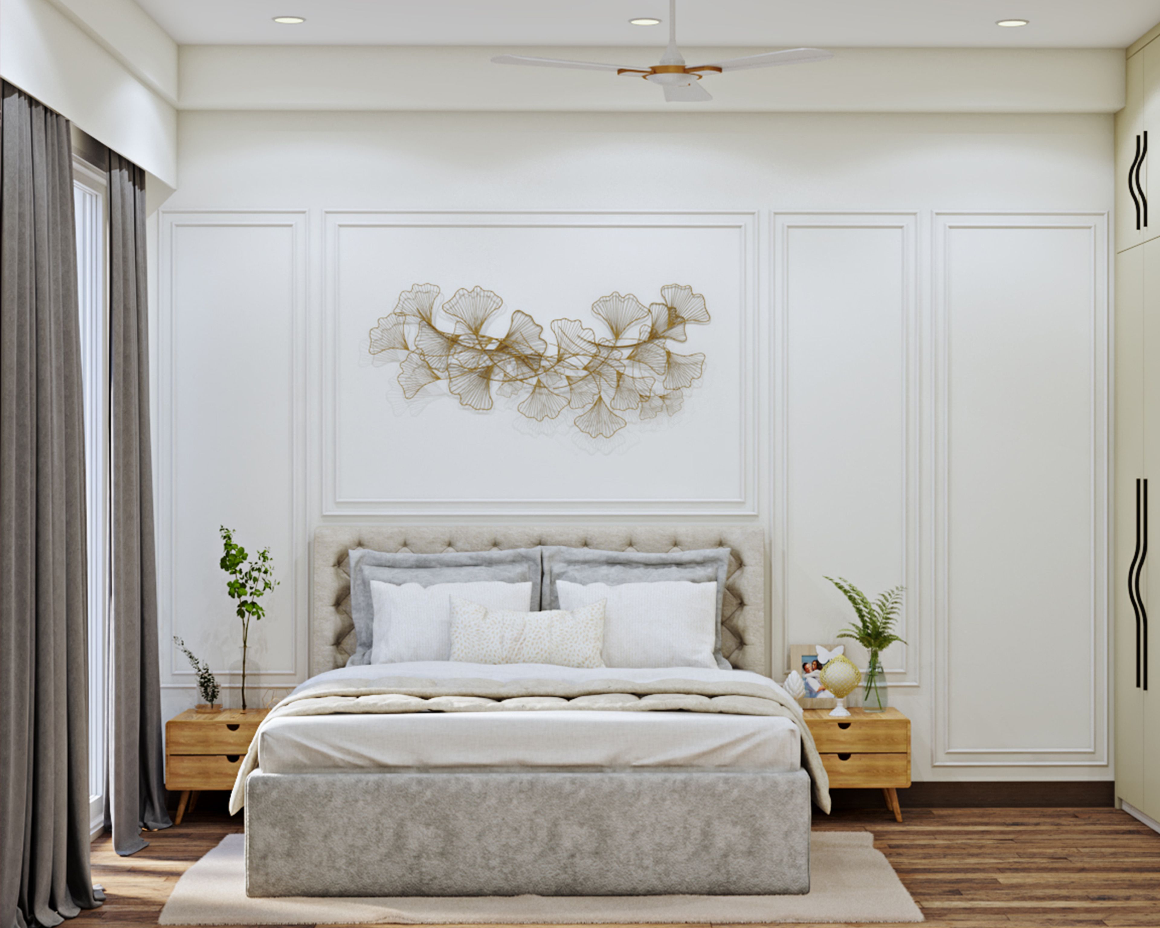 Classic Style Compact Convenient Master Bedroom