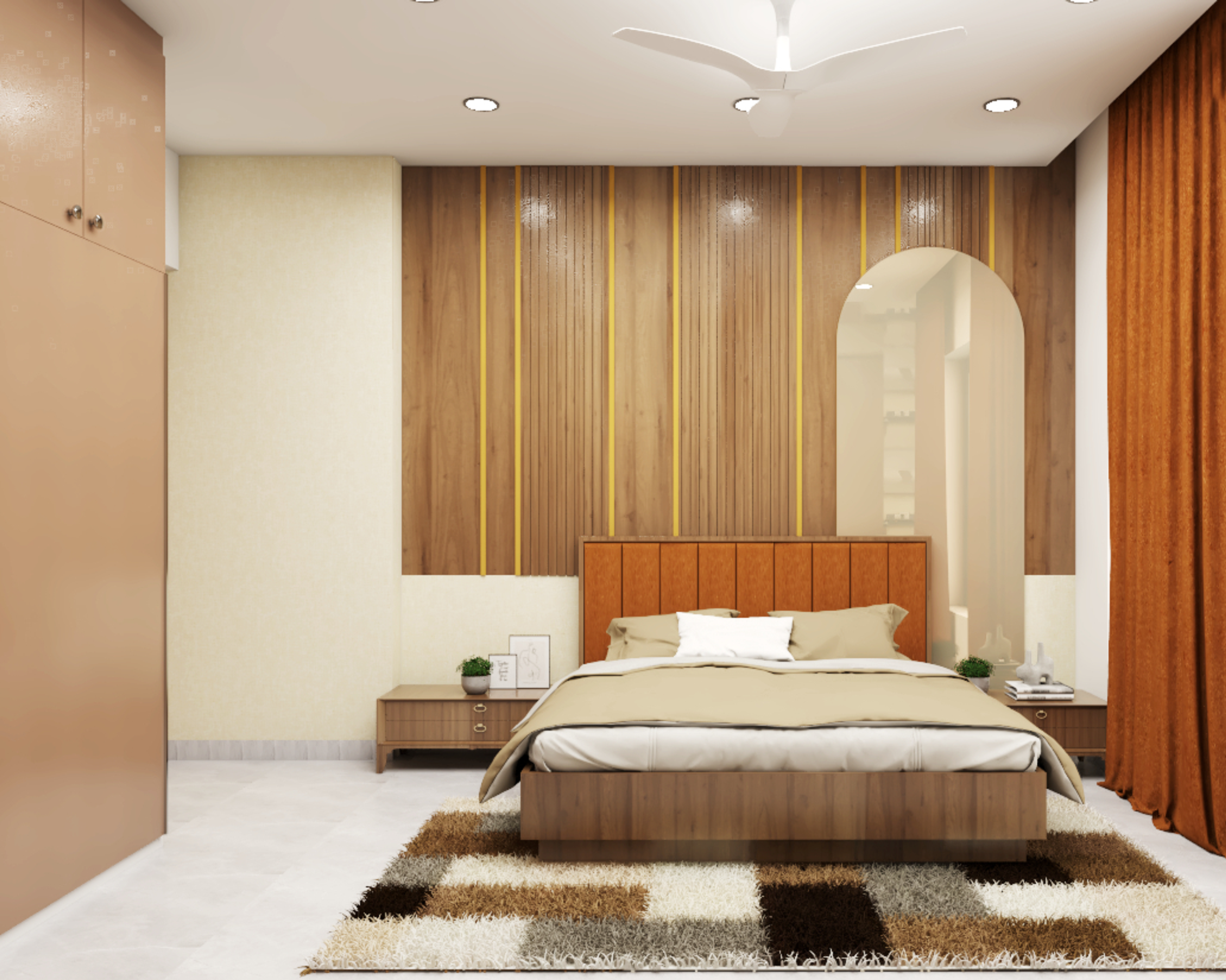 Convenient Modern Theme Spacious Master Bedroom