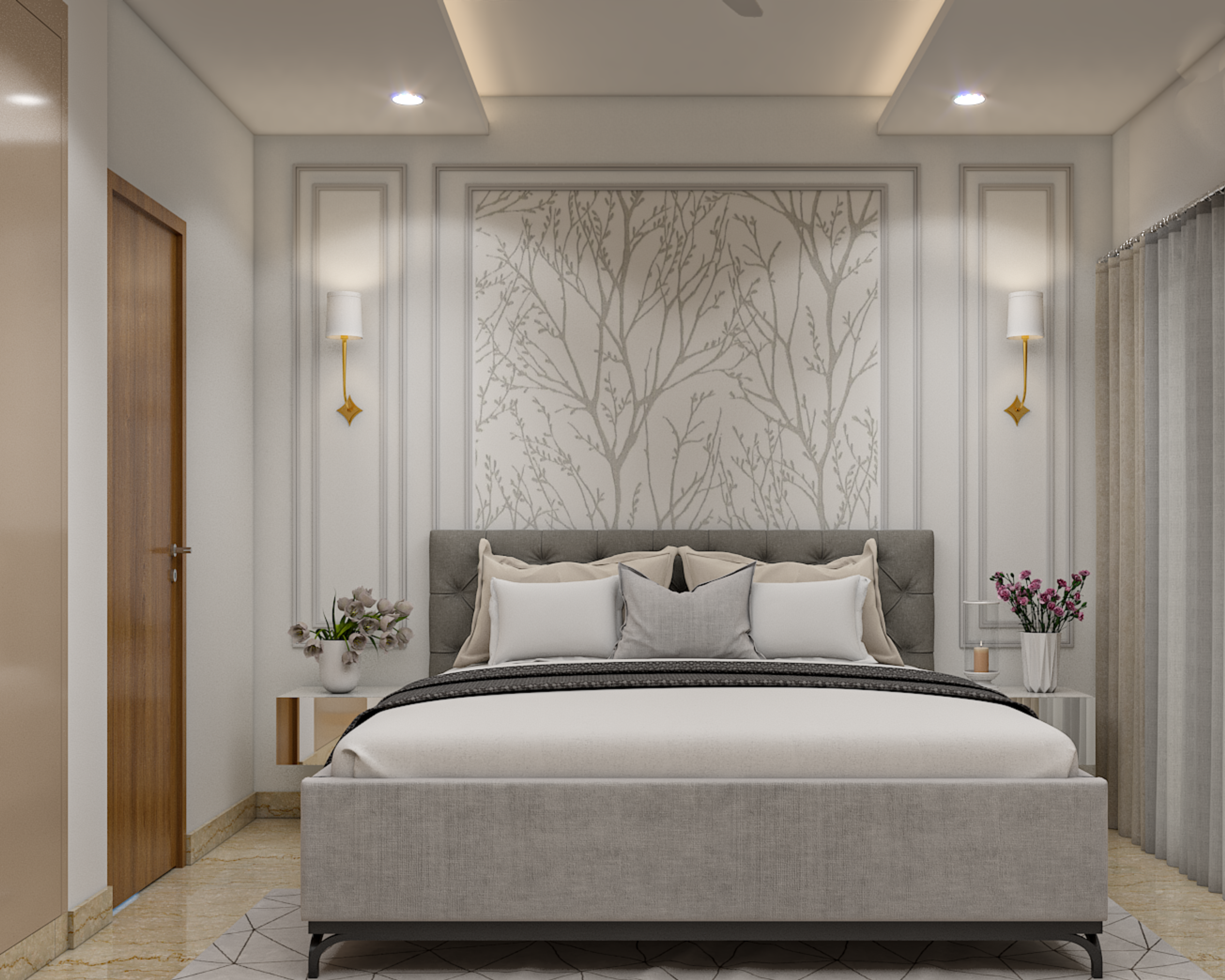 Classic Style Compact Sized Master Bedroom