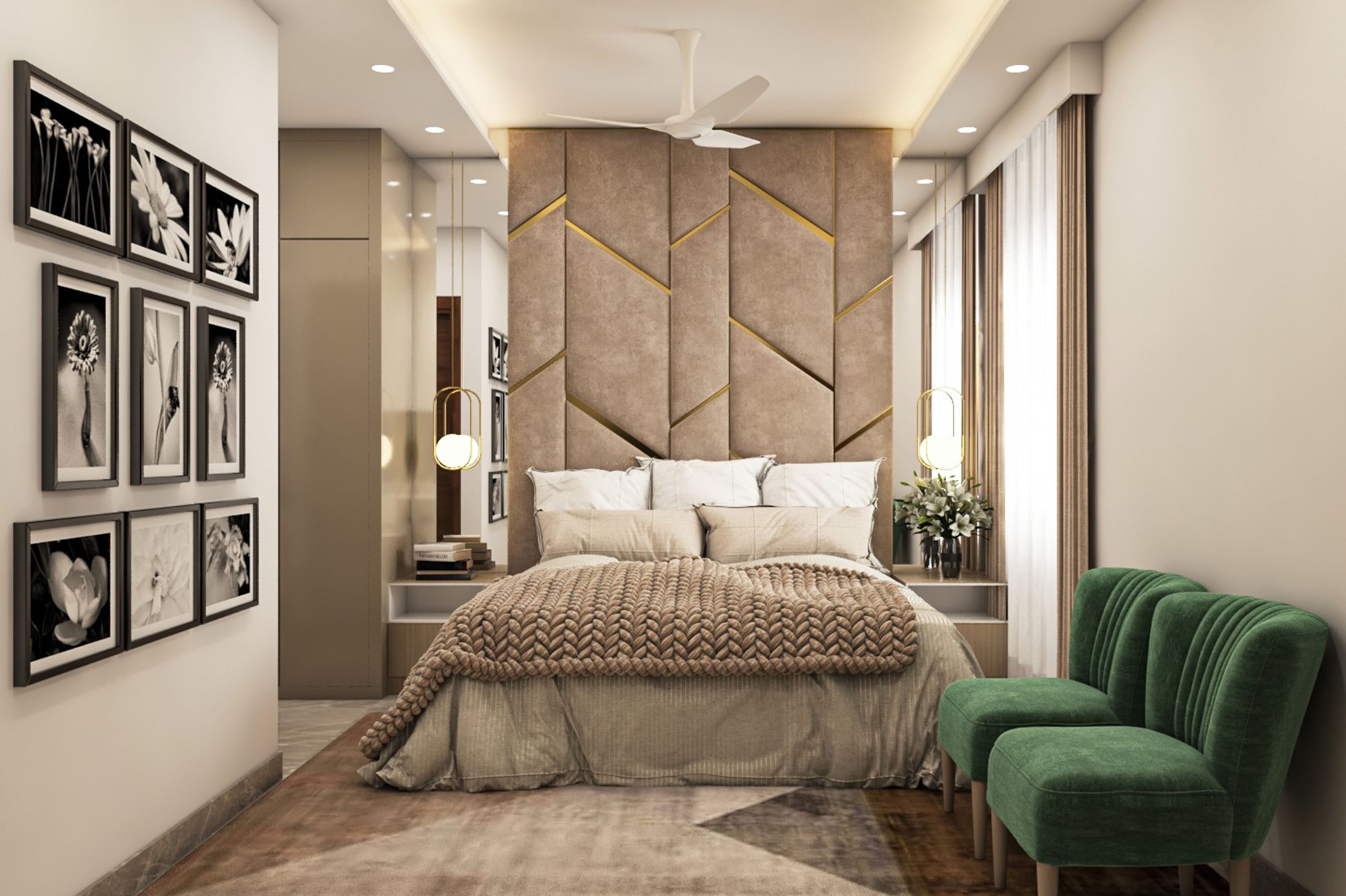 Contemporary Style Spacious Convenient Master Bedroom