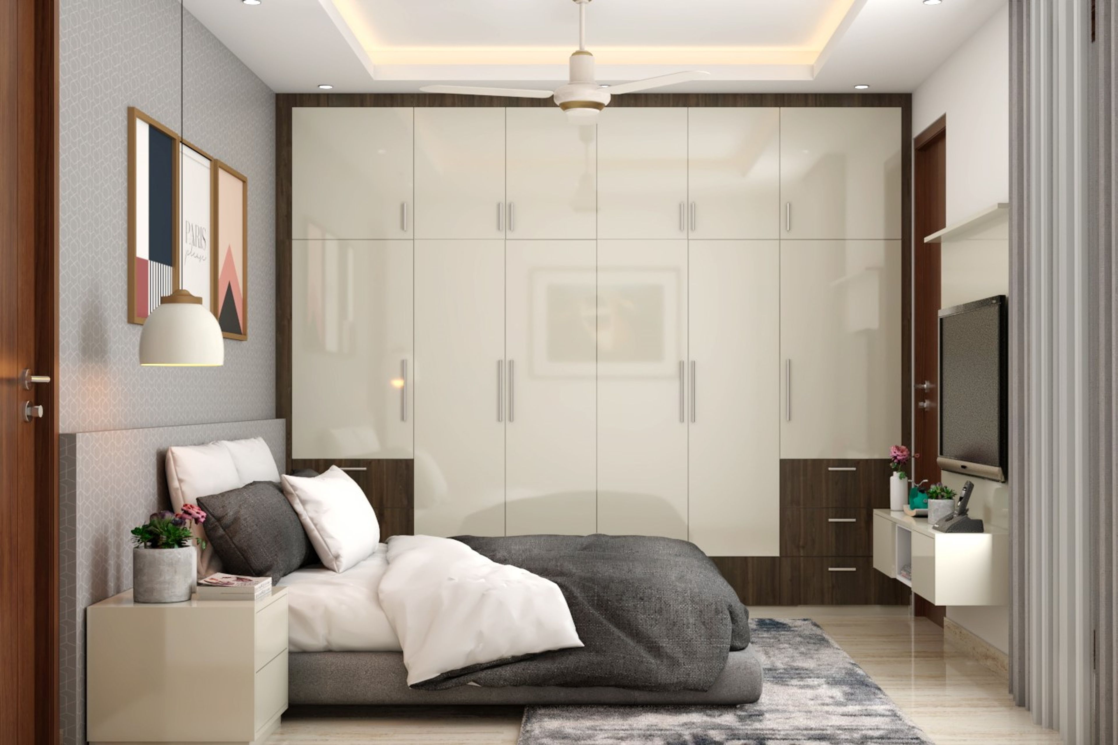 Modern Master Bedroom Design -Livspace