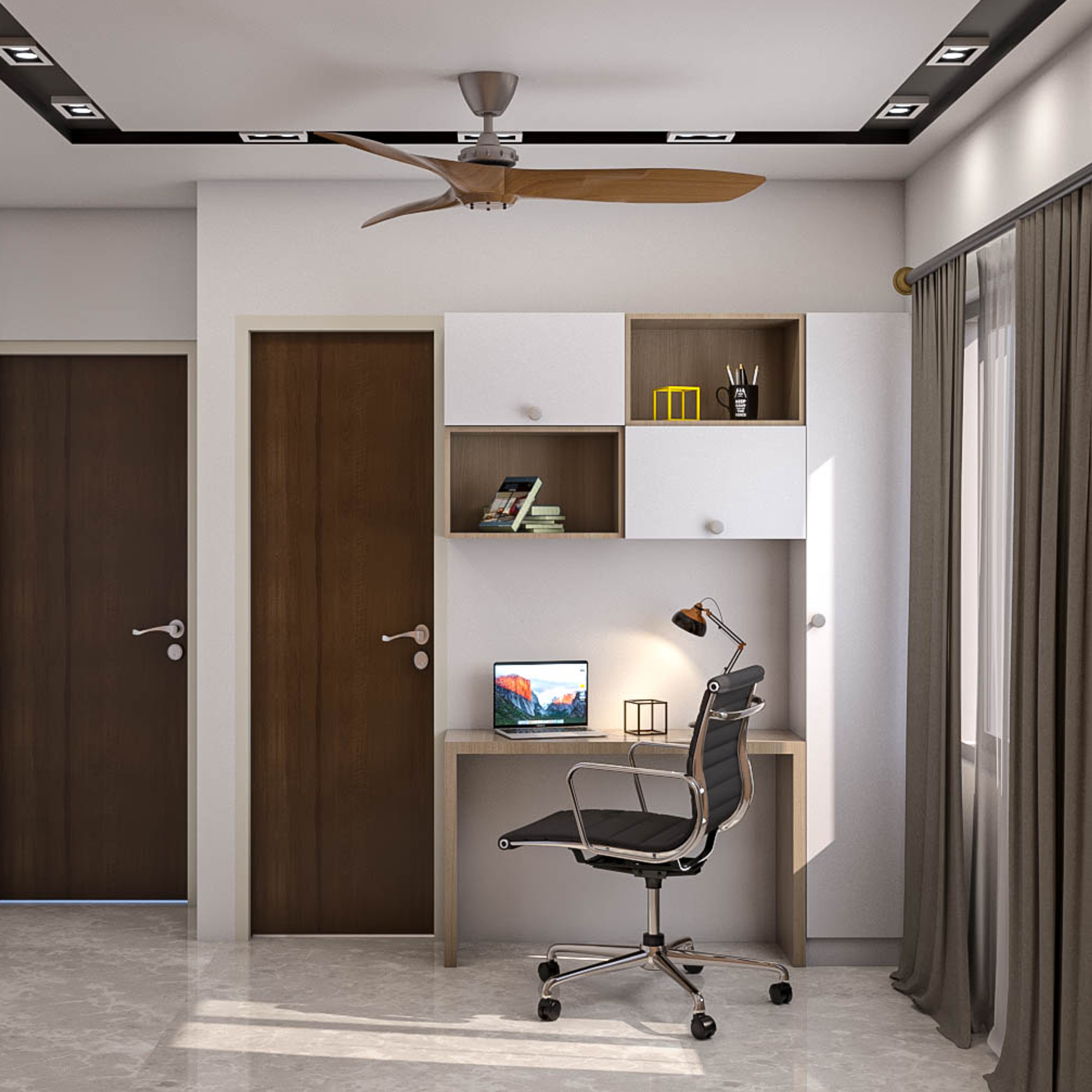 Modern Master Bedroom Design -Livspace