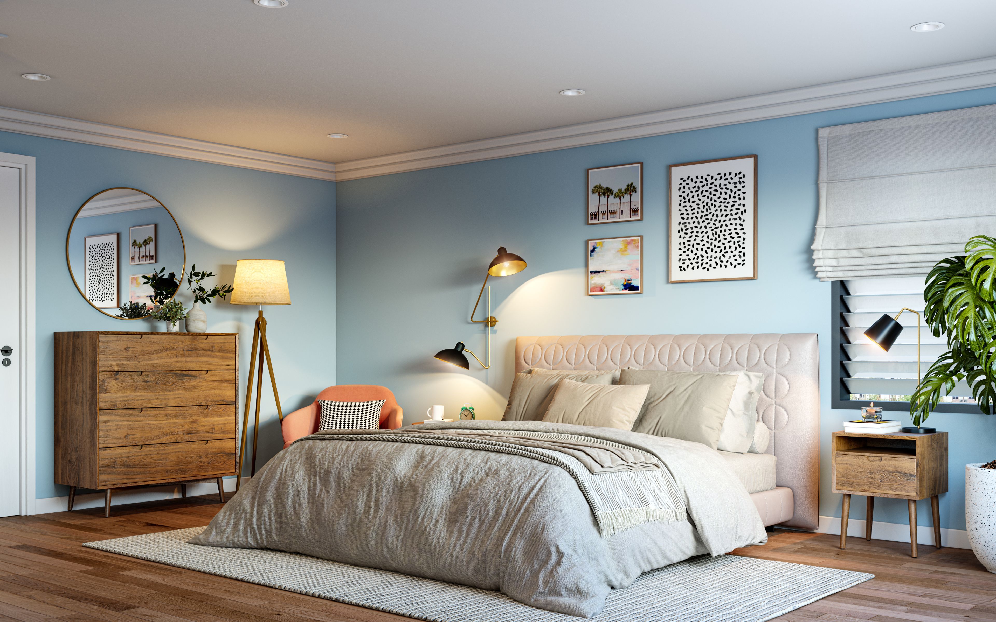 Contemporary Themed Spacious Master Bedroom