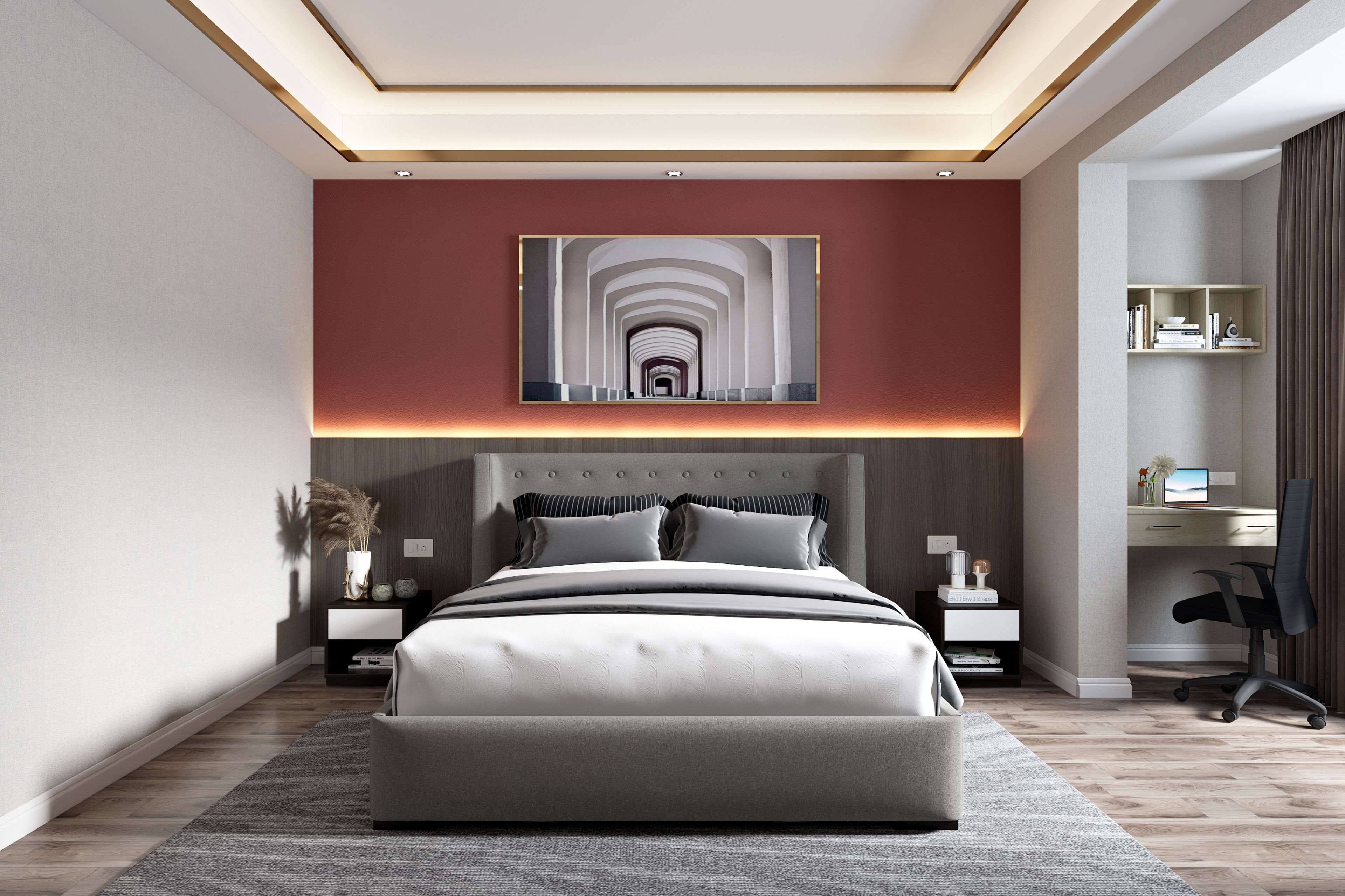 Contemporary Style Spacious Master Bedroom
