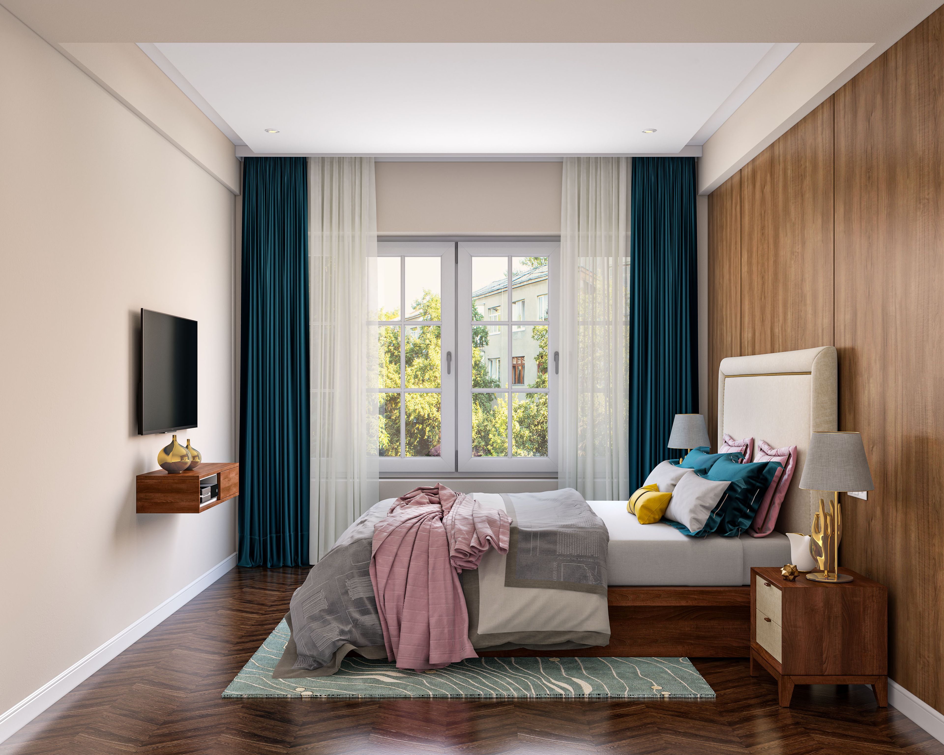 Contemporary Styled Spacious Master Bedroom