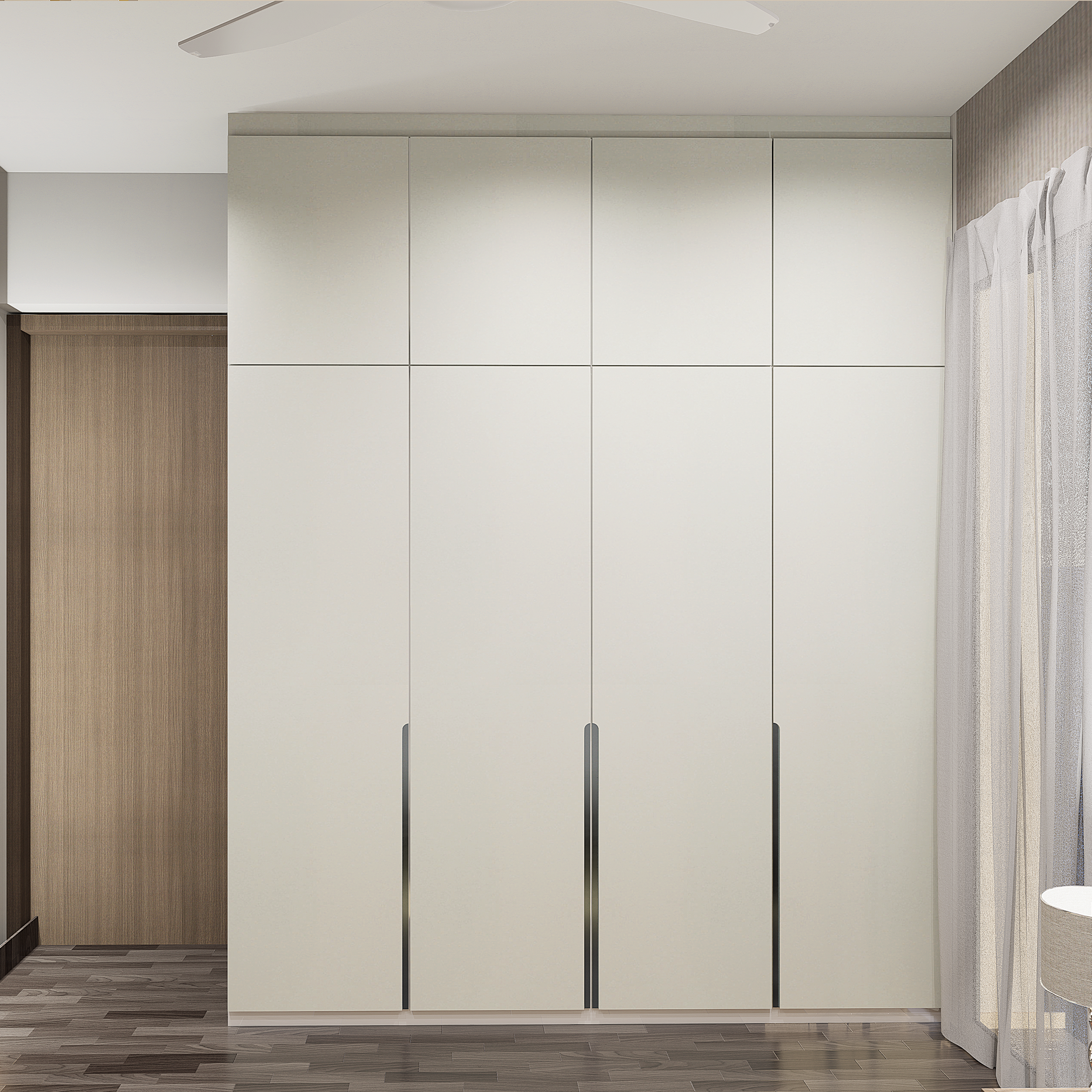 Minimalistic Spacious Modern Wardrobe With Matt Finish