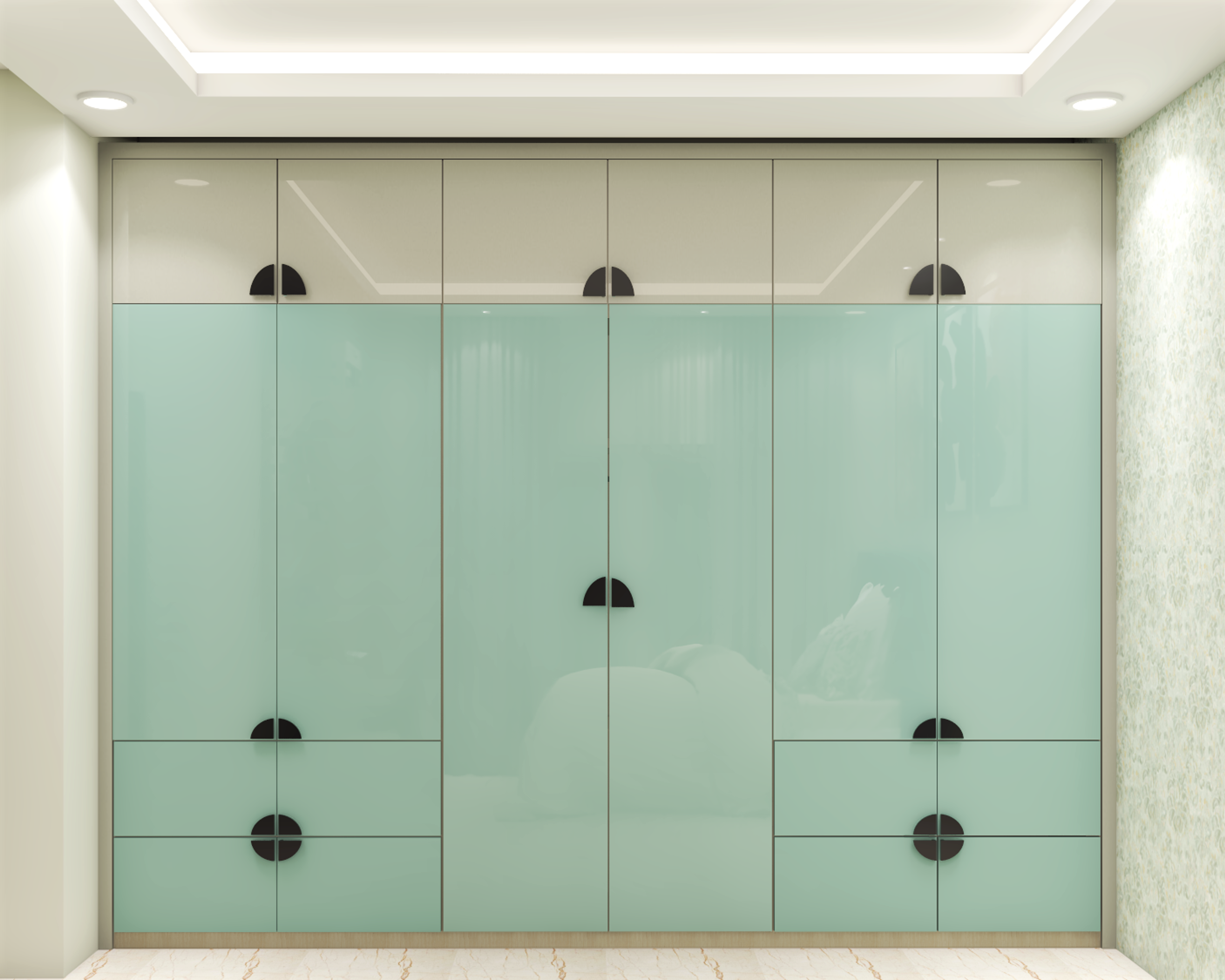 Modern Glossy Finish Wardrobe Design Ideas
