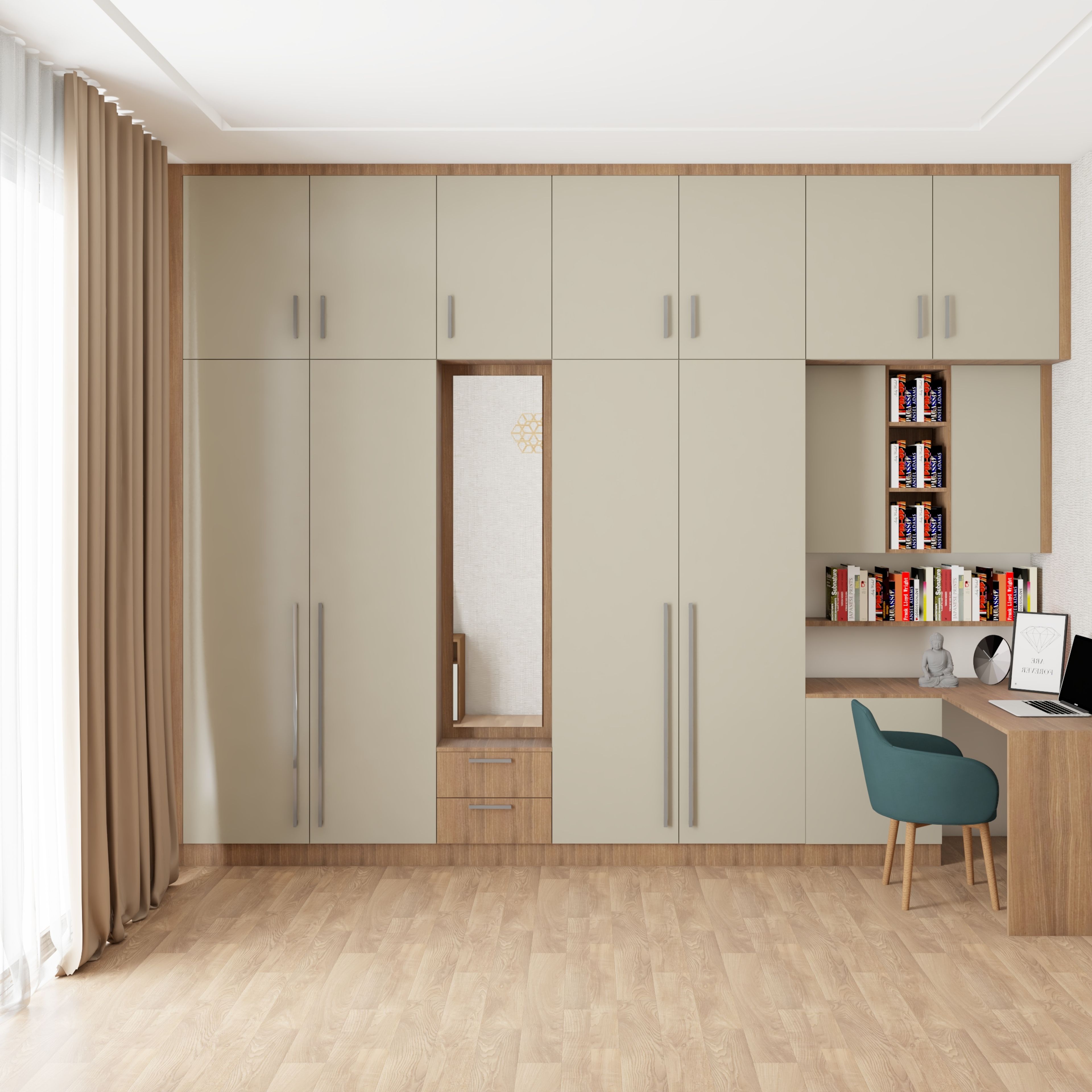 Beige Coloured Wardrobe