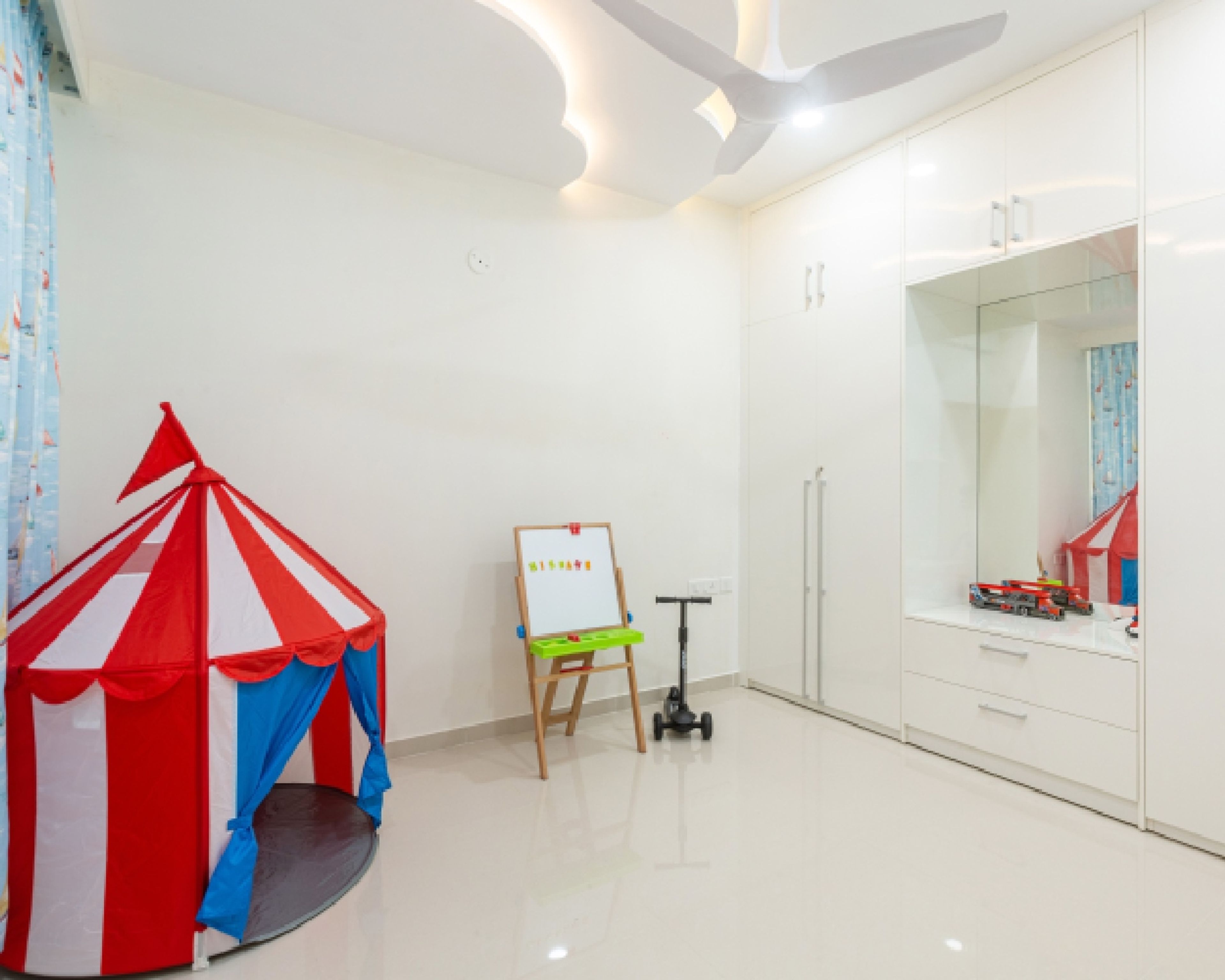 Cloud-Shaped False Ceiling - Livspace