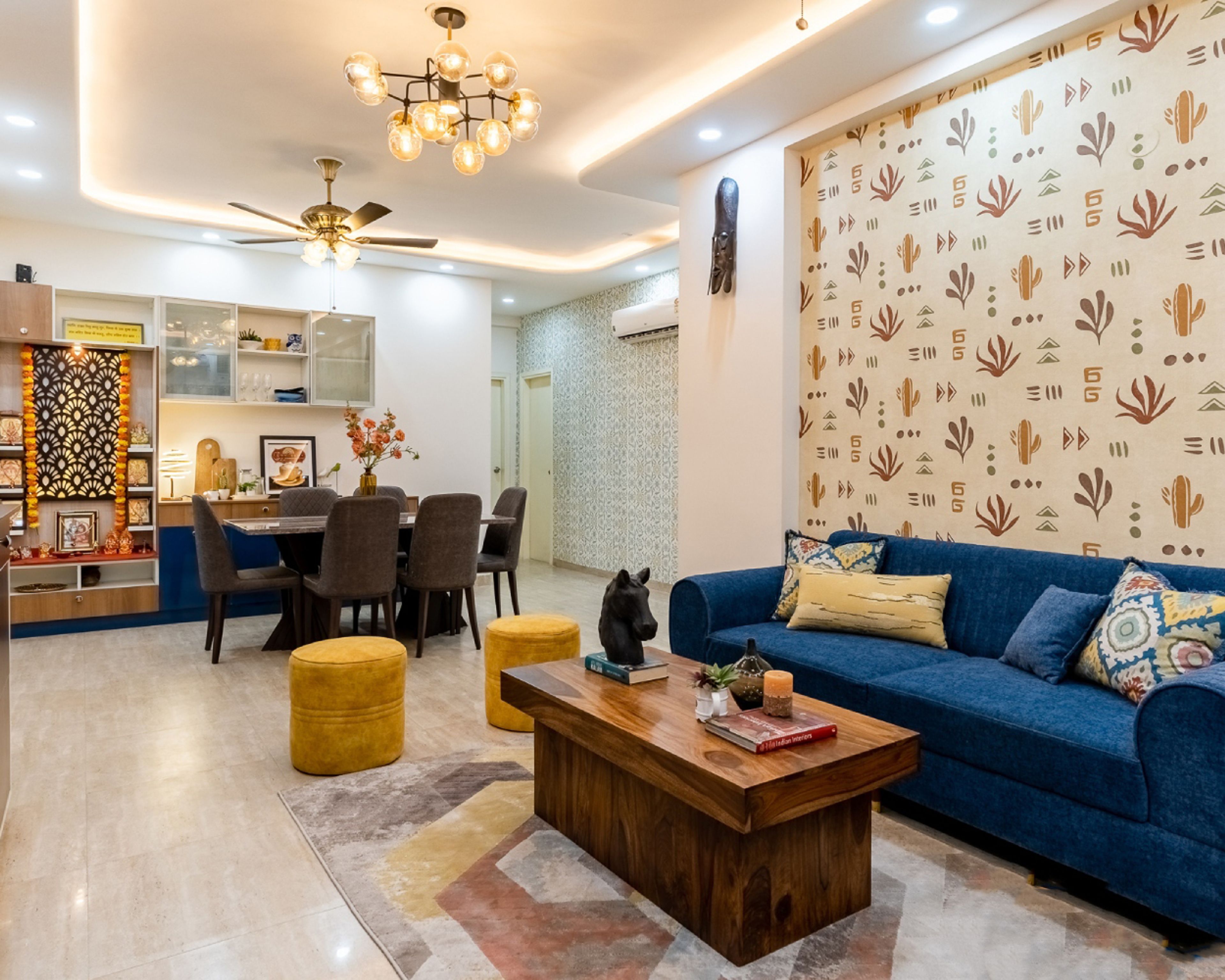 Modern Rectangular Gypsum Ceiling Design