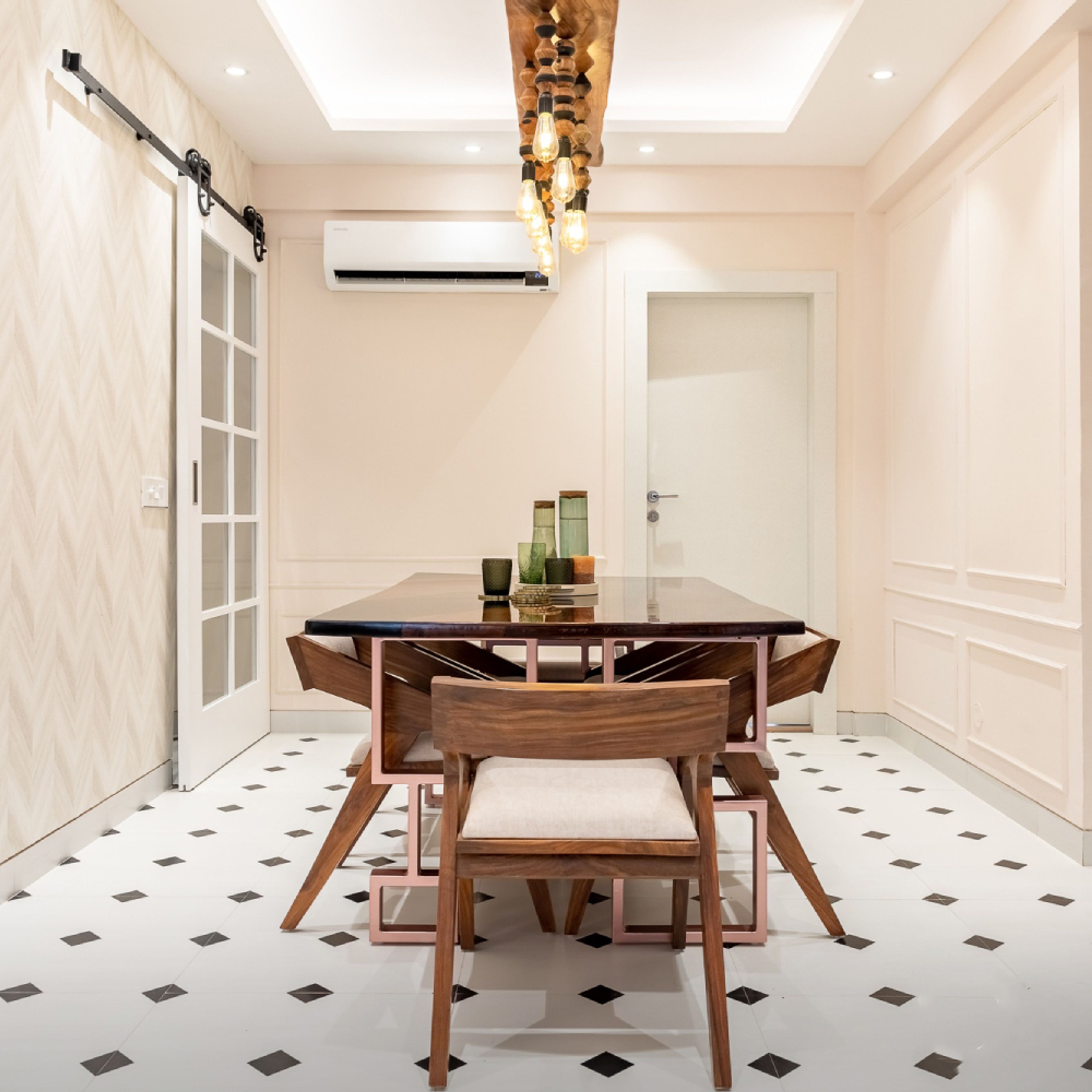 Contemporary Single-Layered POP Ceiling Design With Paint