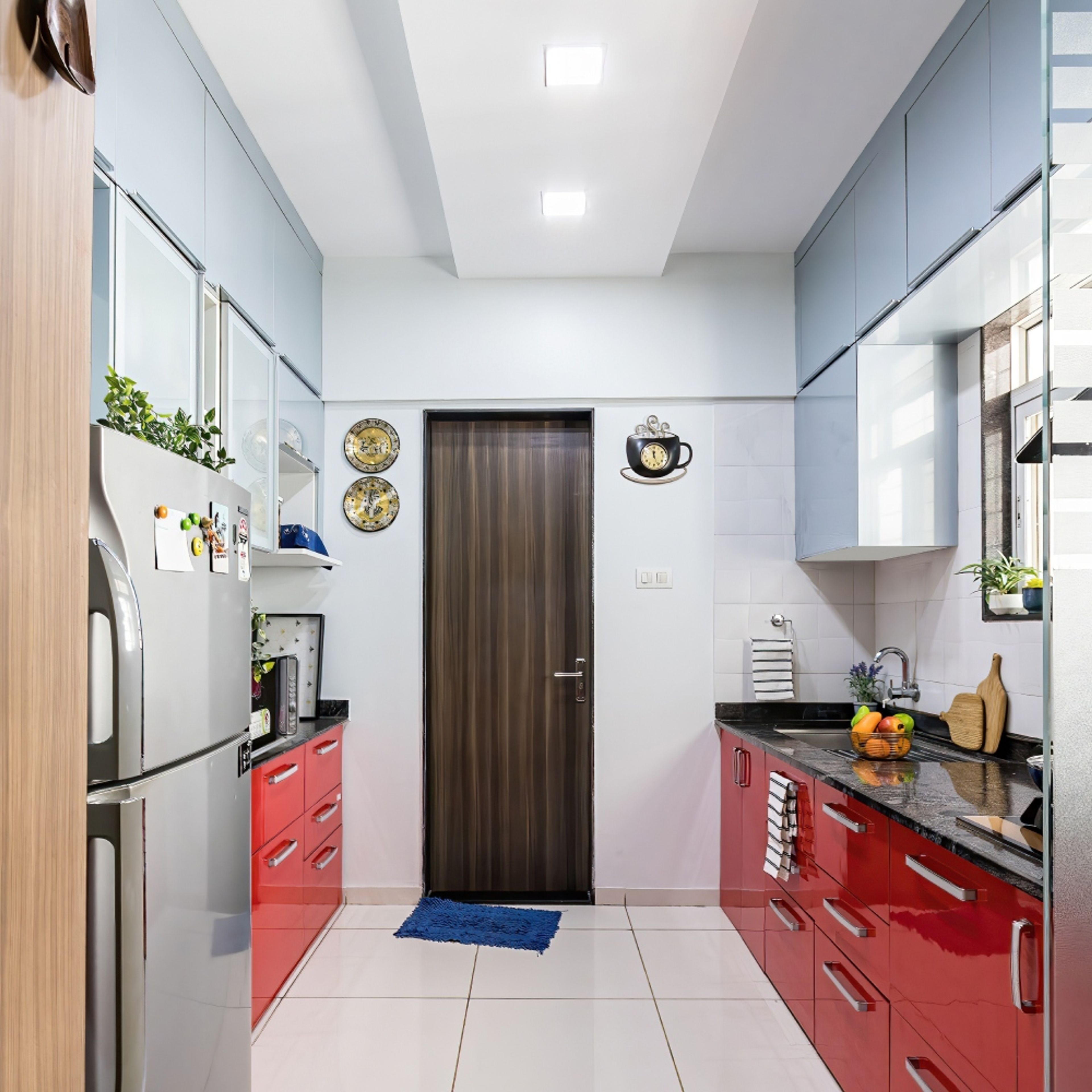 Modern Single-Layered Gypsum False Ceiling Design In Rectangular Shape