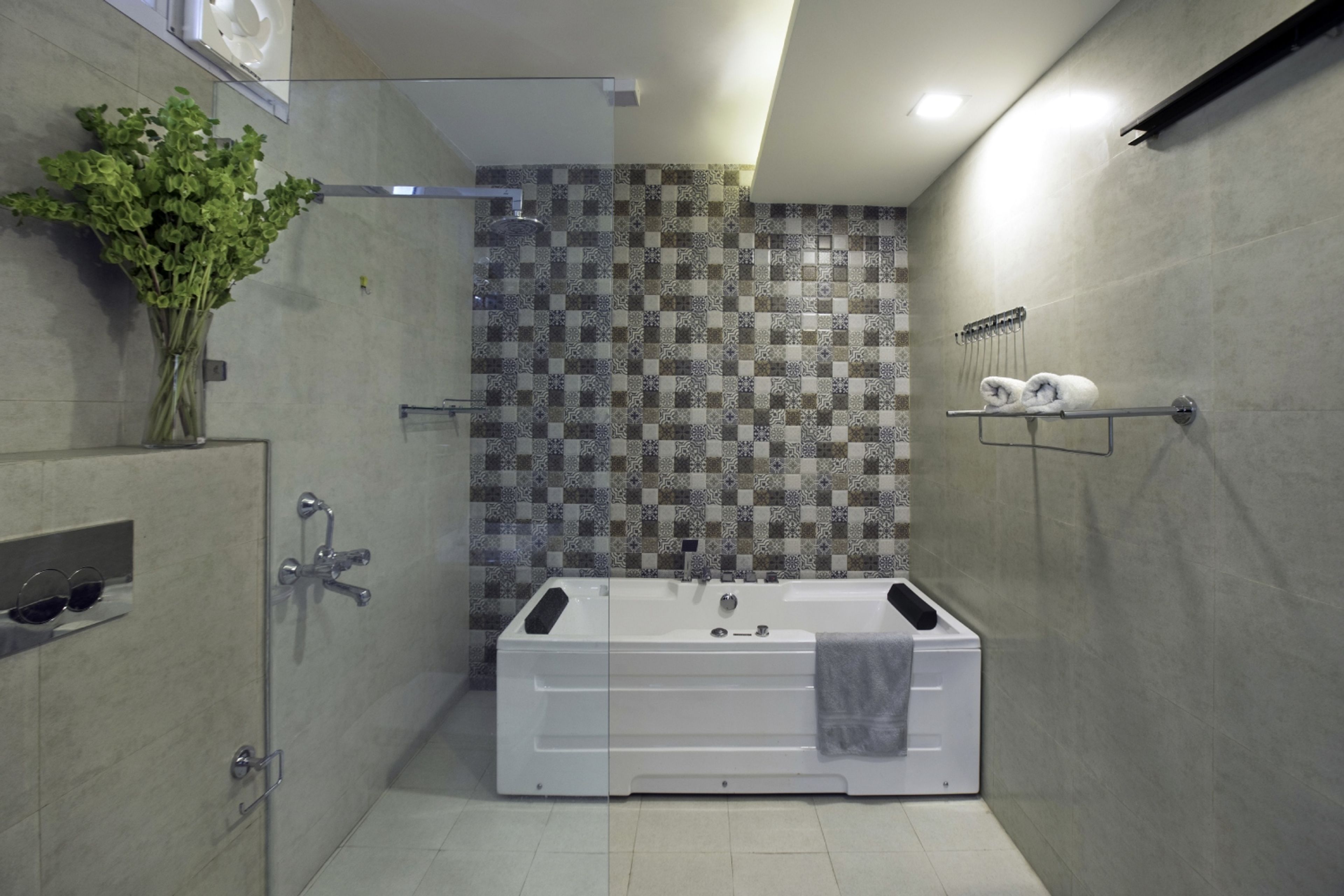 Modern POP Square Ceiling Design - Livspace