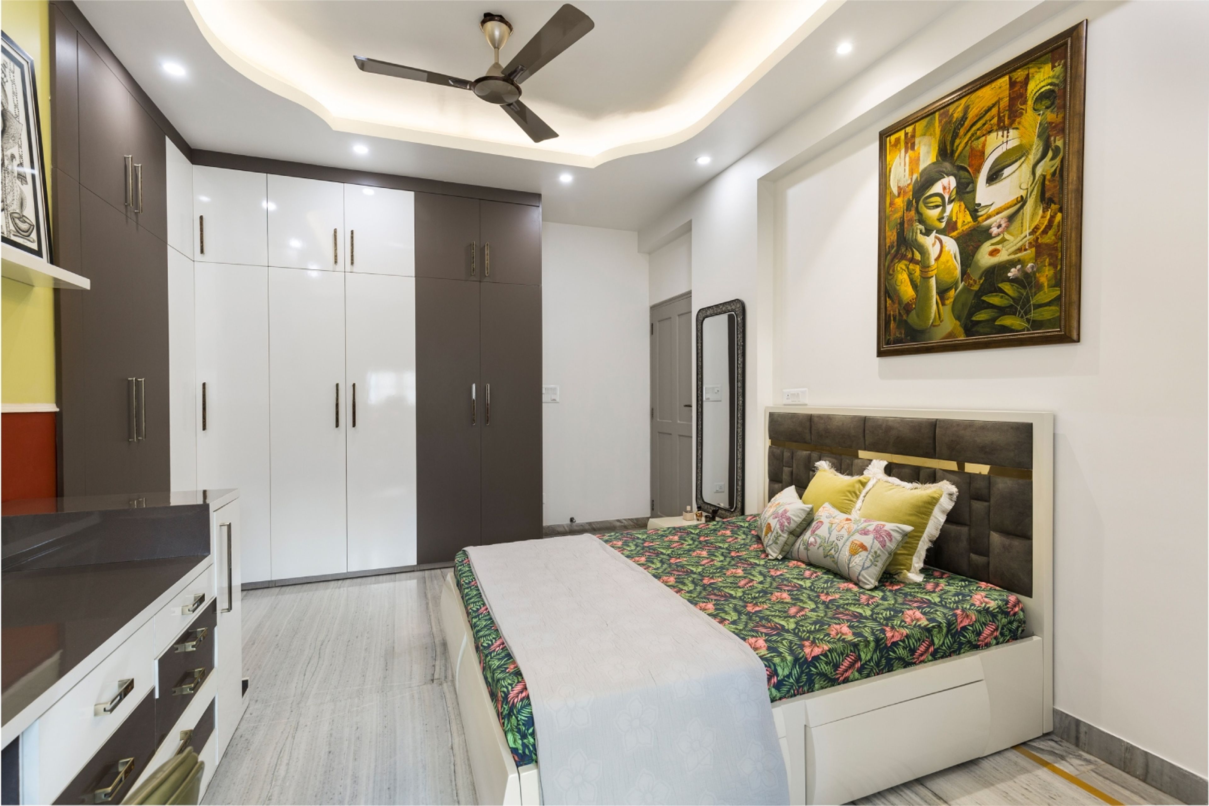 Modern Rectangular POP Ceiling Design For Bedrooms