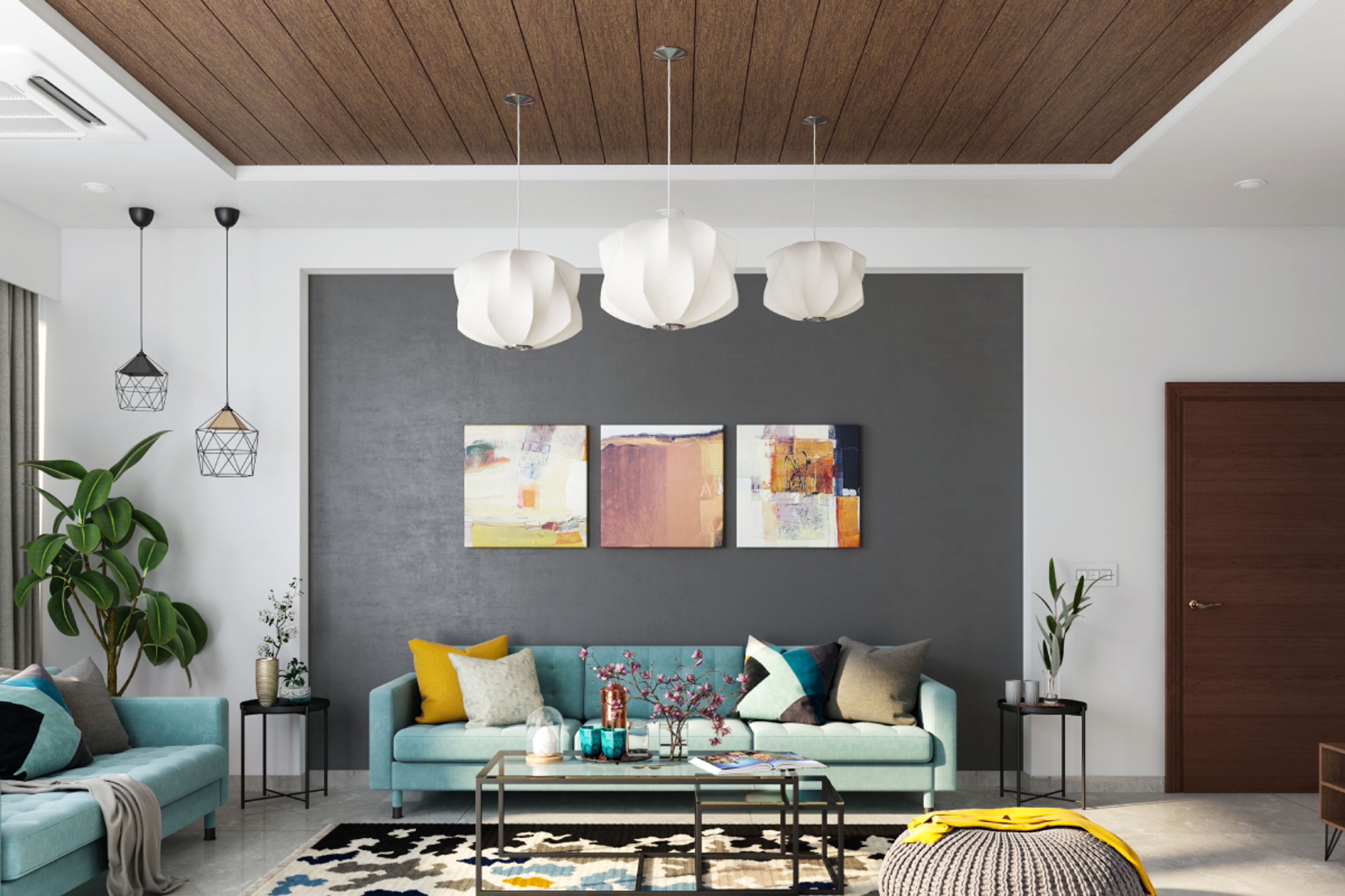 Wooden False Ceiling Design - Livspace