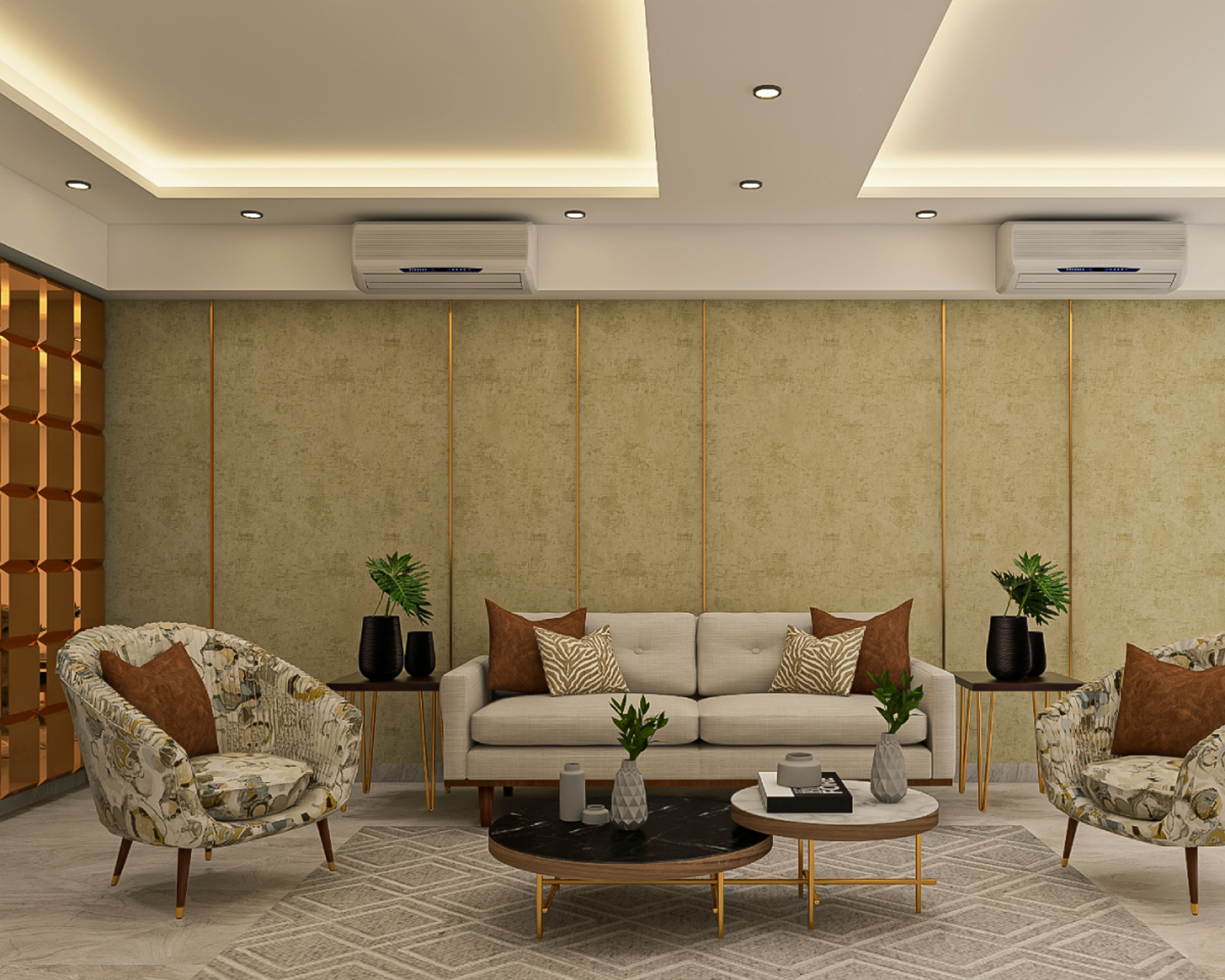 Single-Layered Gypsum Ceiling - Livspace