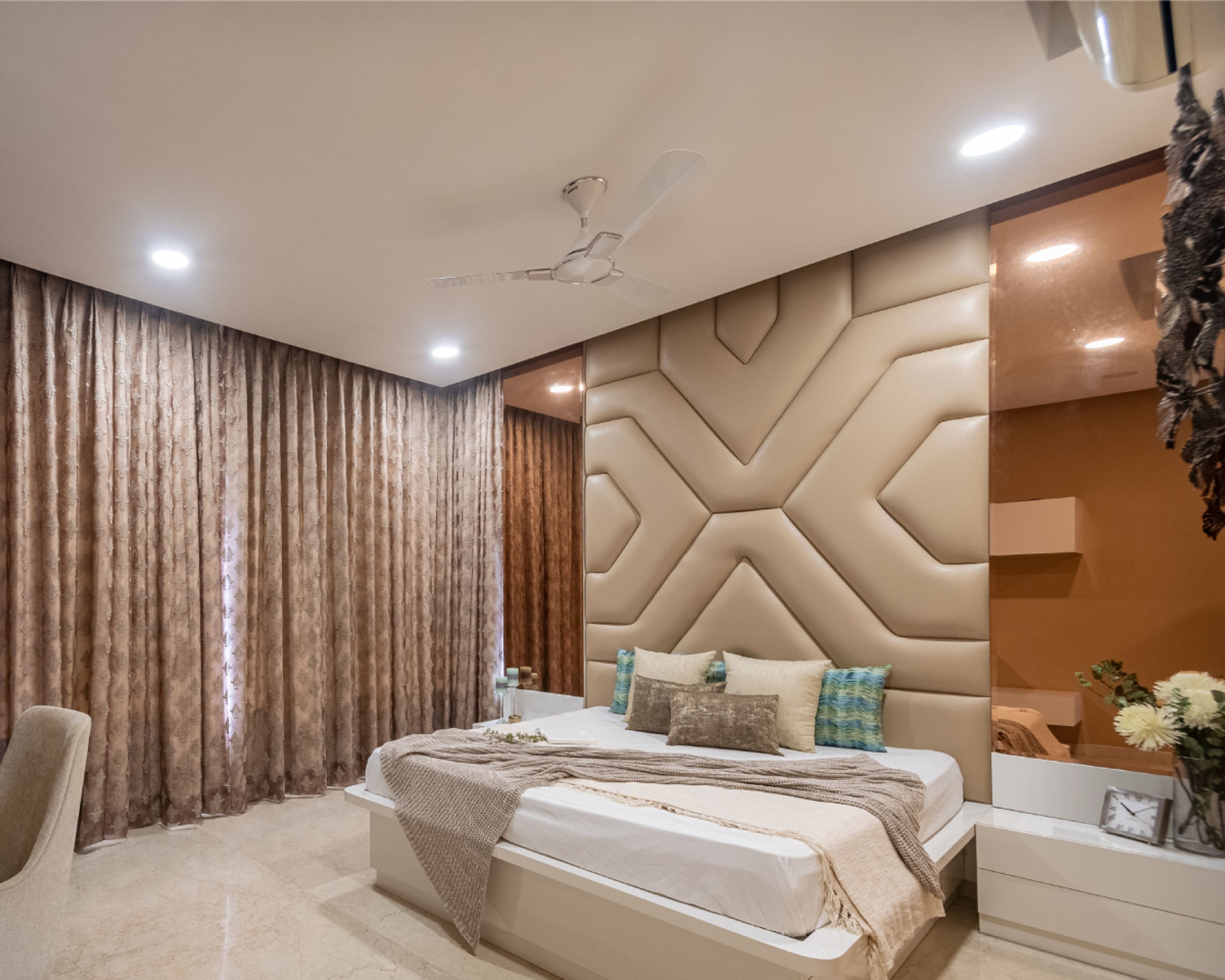 Rectangular Gypsum Ceiling Design - Livspace