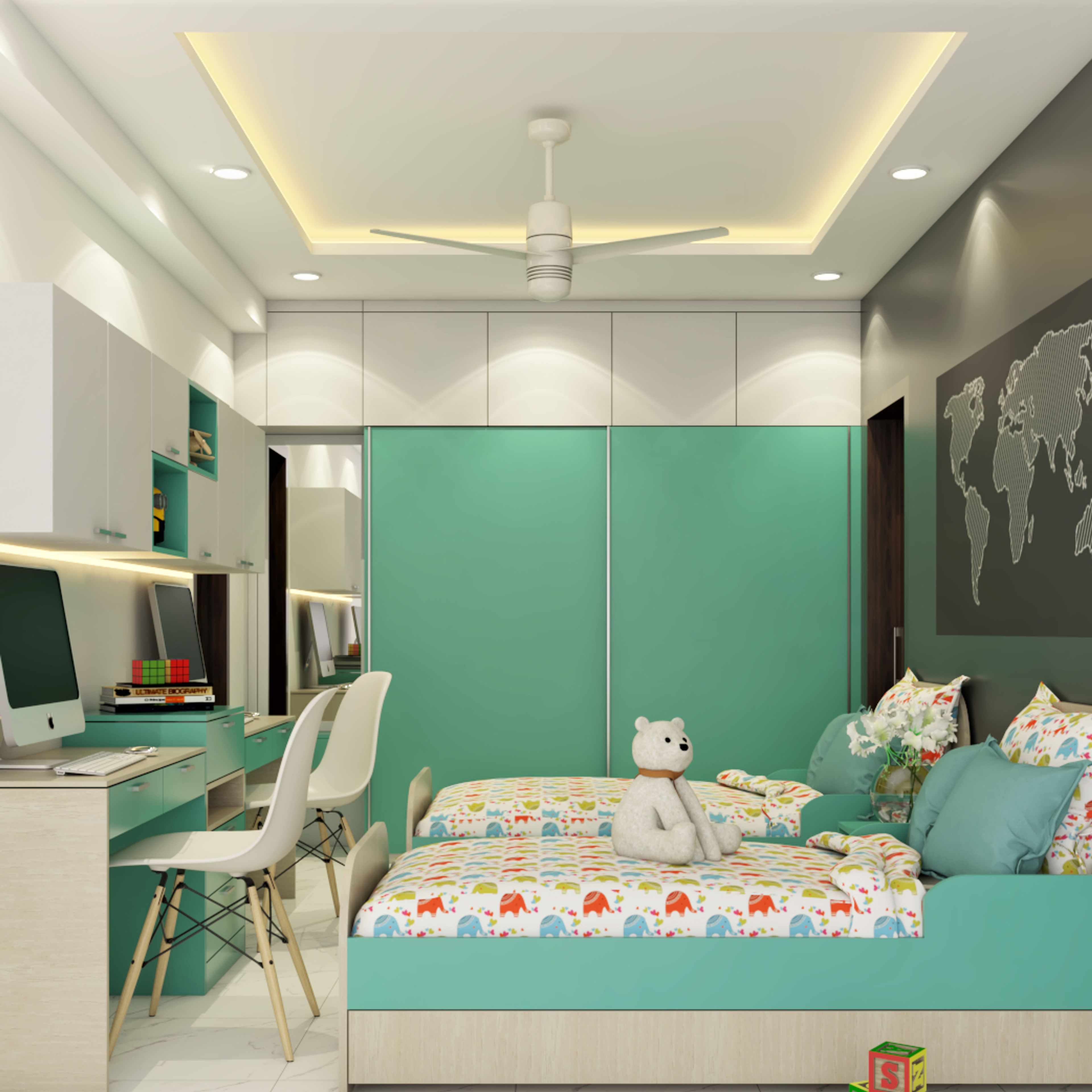 Modern Peripheral False Ceiling - Livspace