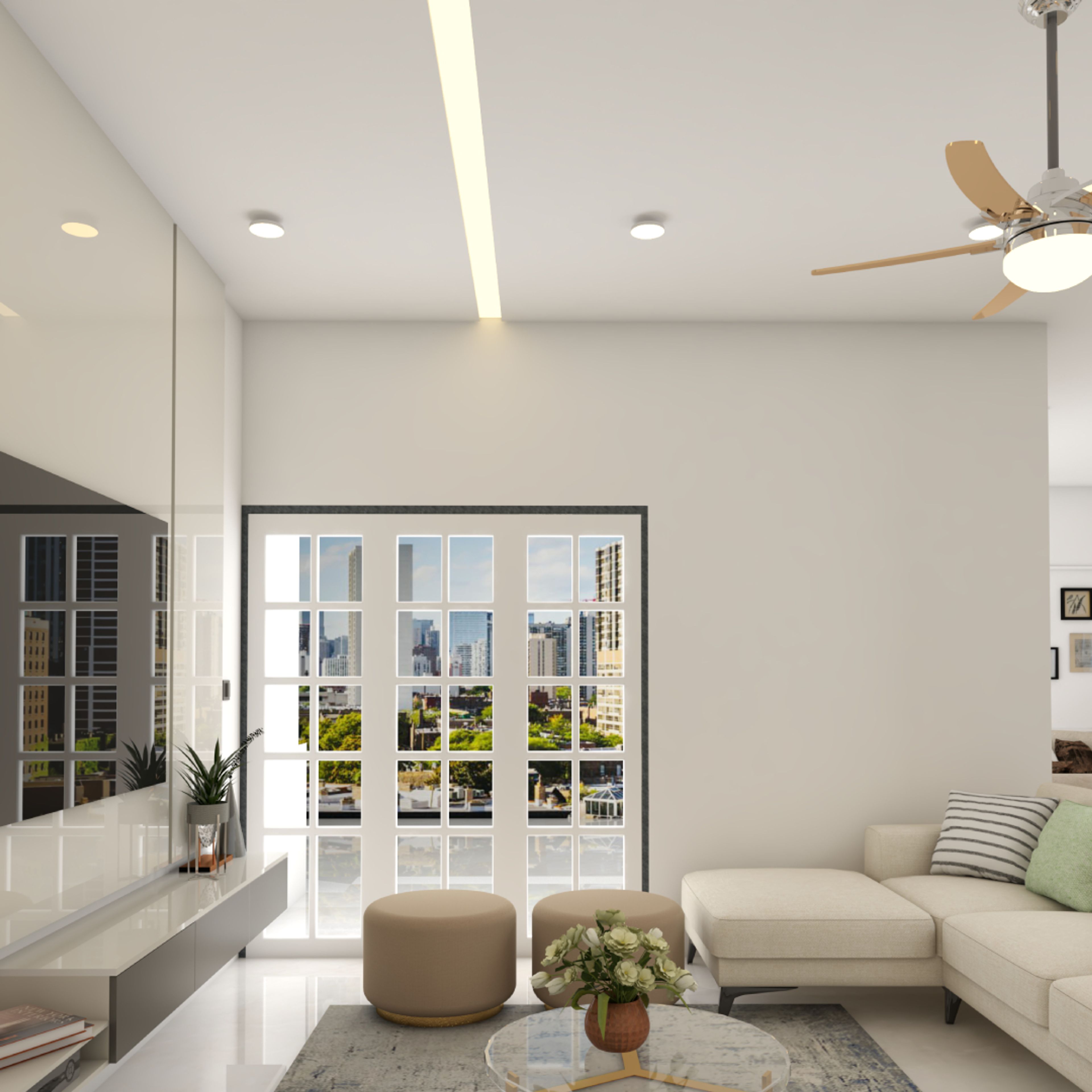 Modern Gypsum Ceiling Design With A Paint Finish