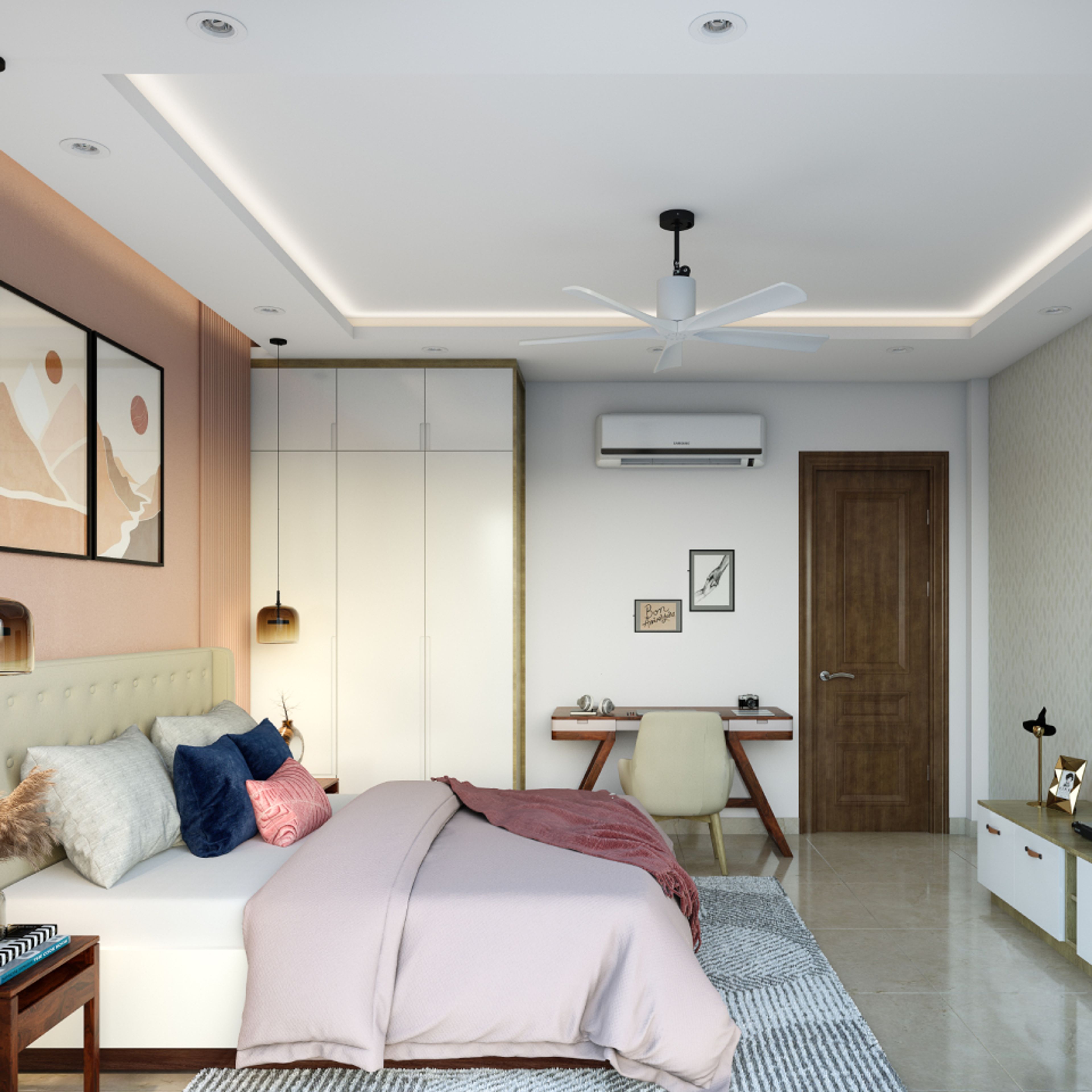 Peripheral Ceiling Design for Modern Bedrooms