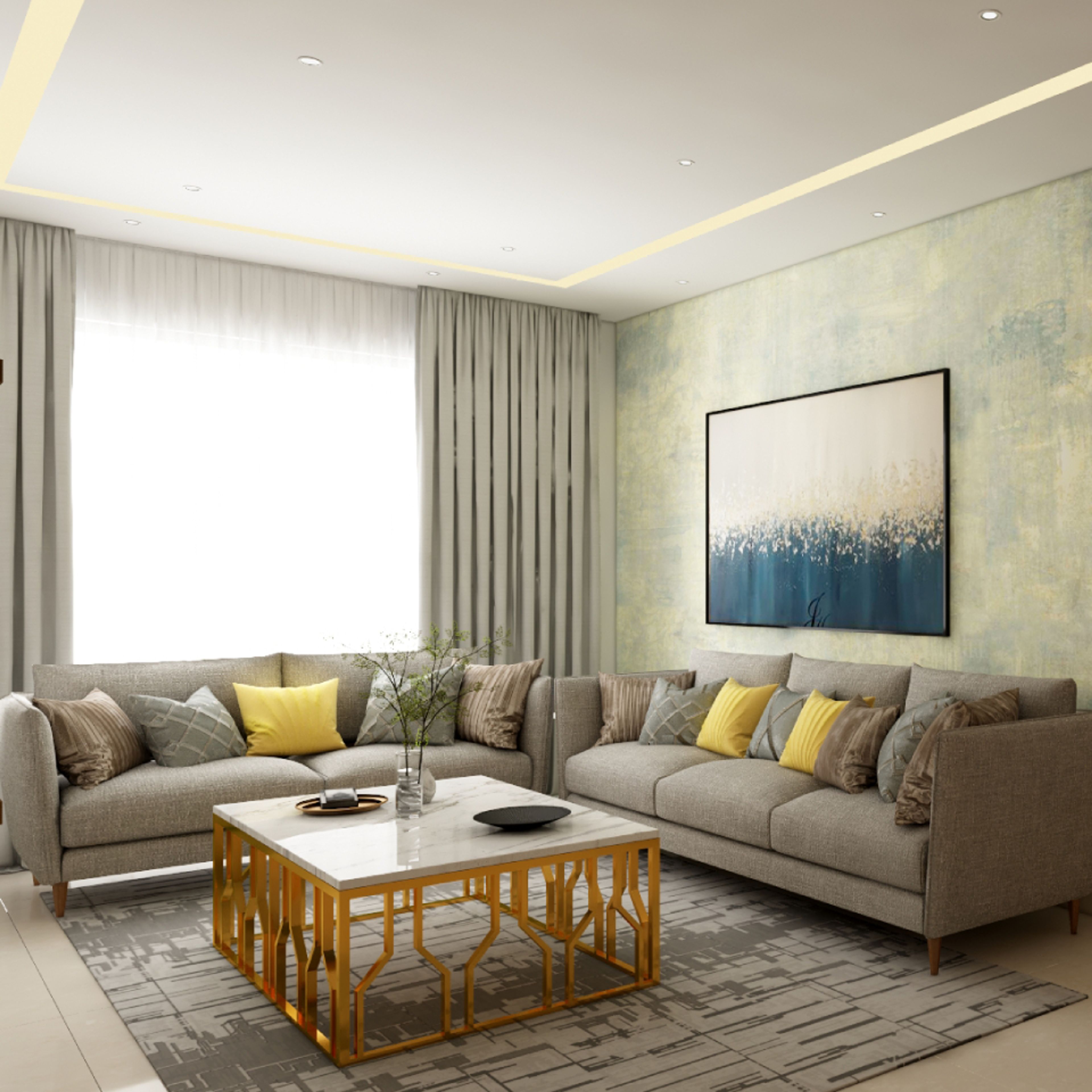 Single-Layered Ceiling For Bedrooms - Livspace