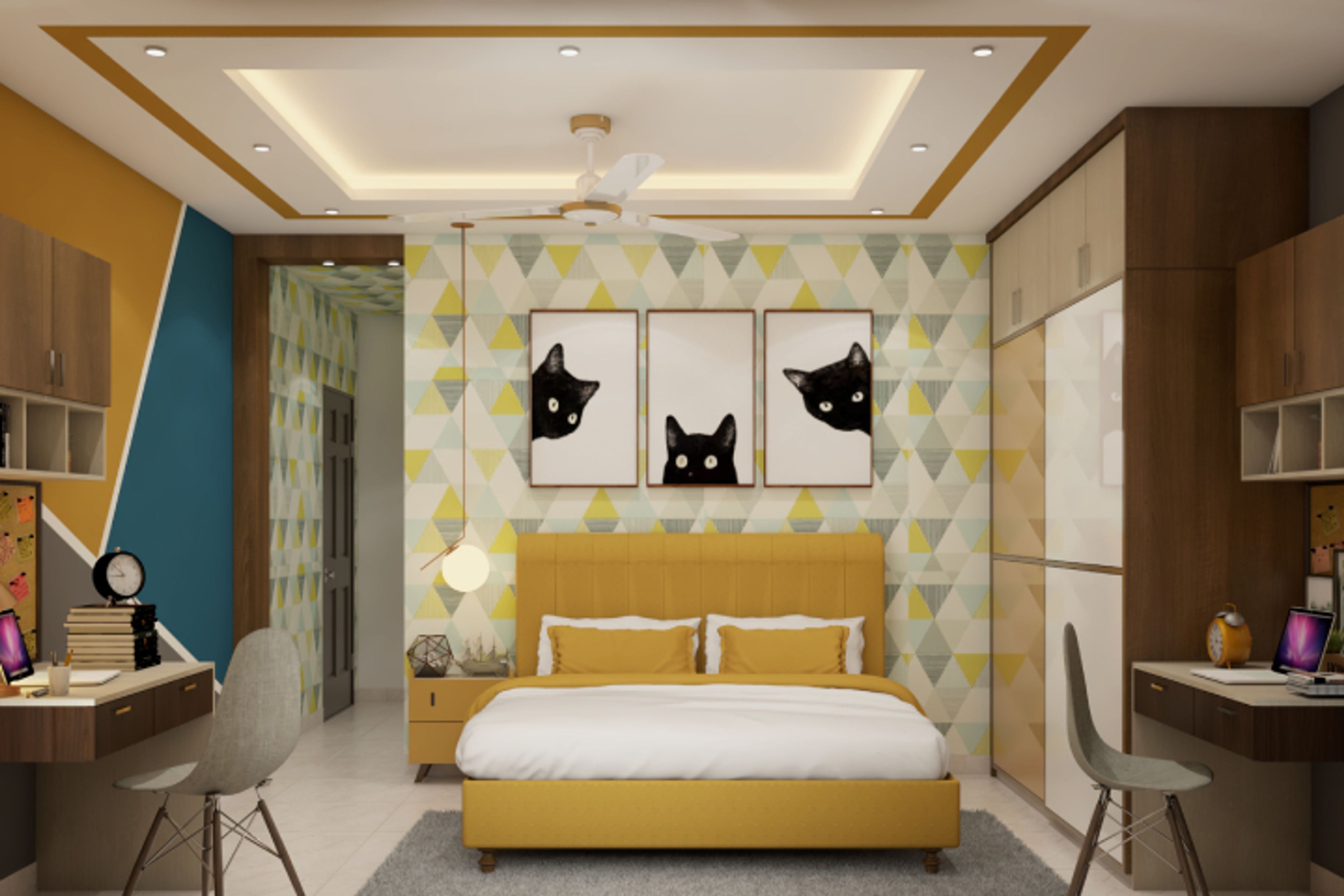 Modern Peripheral False Ceiling Design