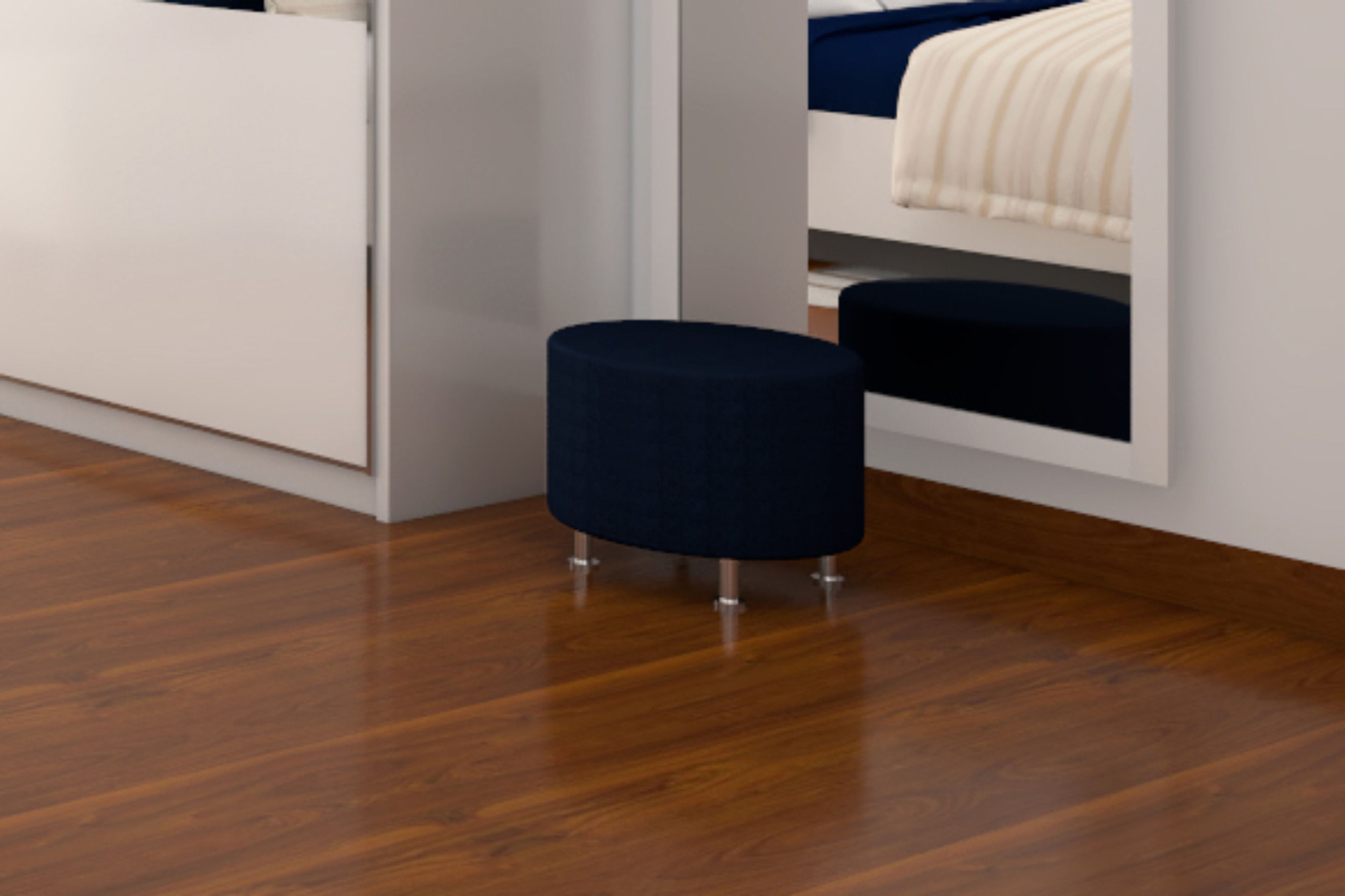 Walnut Brown Flooring Design - Livspace