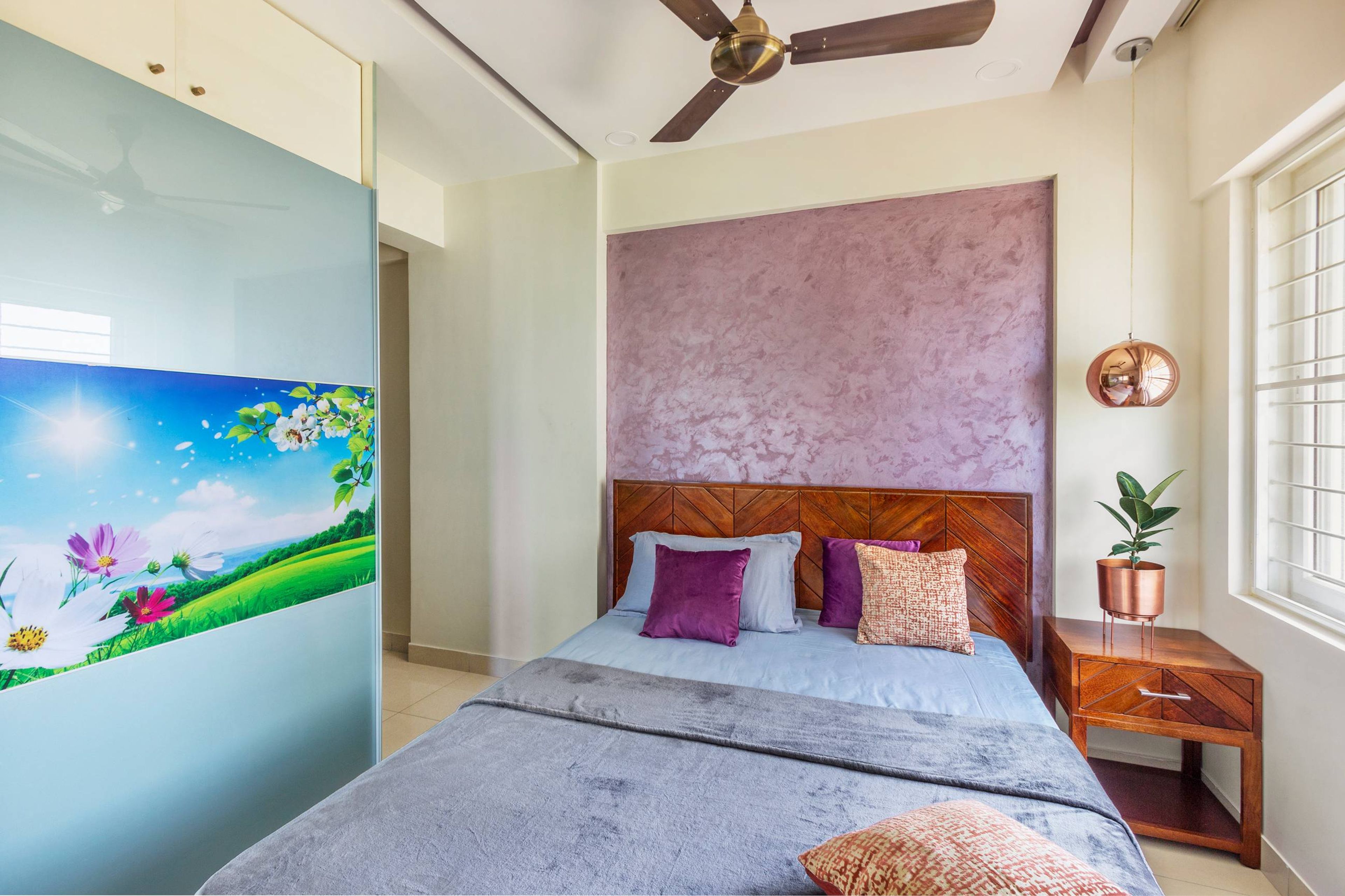 Modern Kids Room Design With A Double Bed And Loft Storage