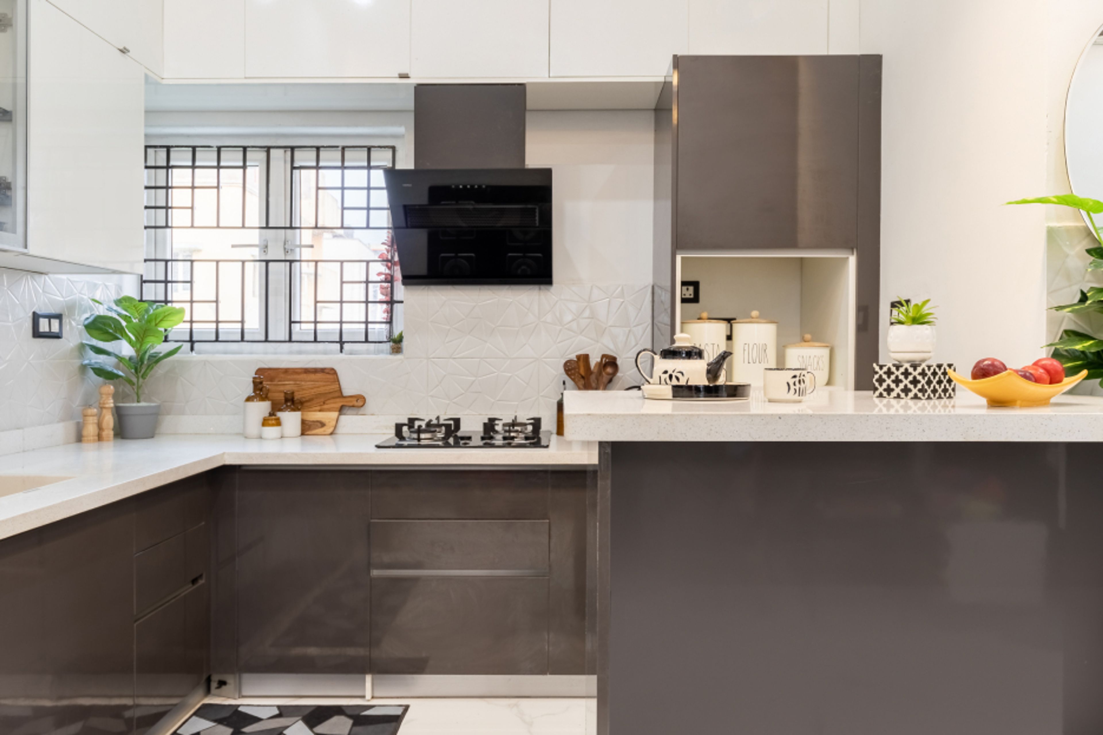 Modern Island Kitchen Design With A Corian Countertop