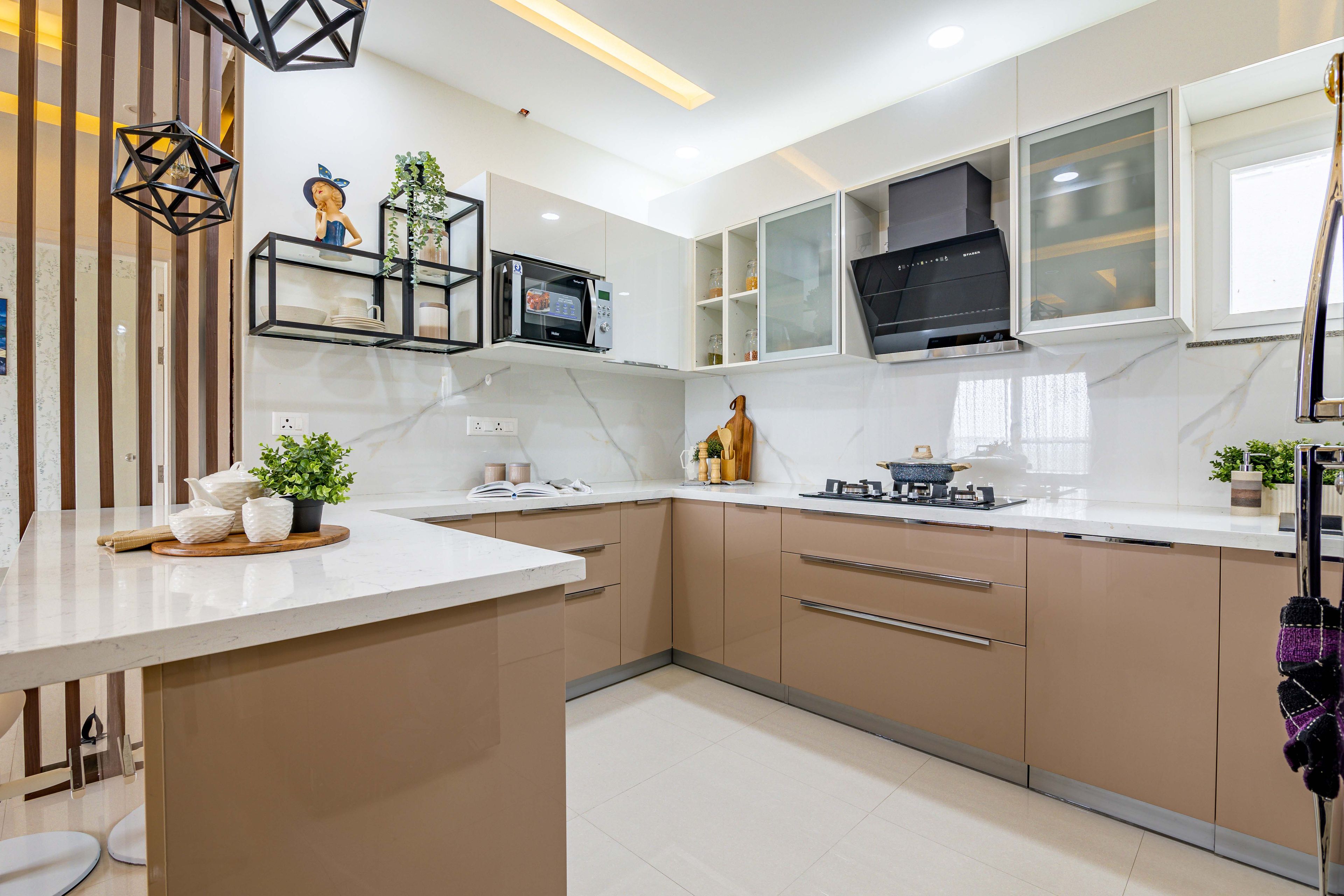 Modern Design With A White Corian Countertop