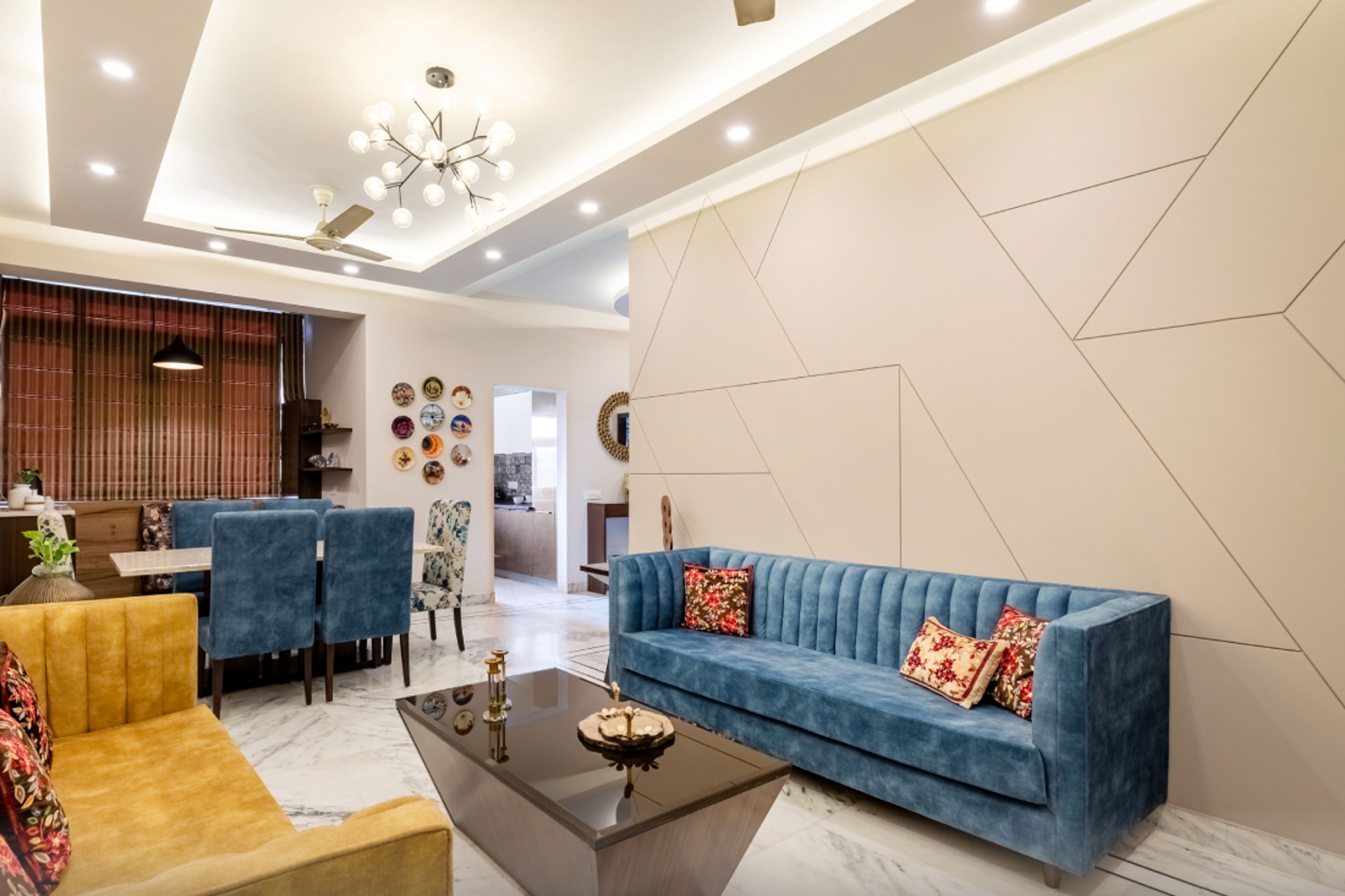 Functional Living Room Design - Livspace