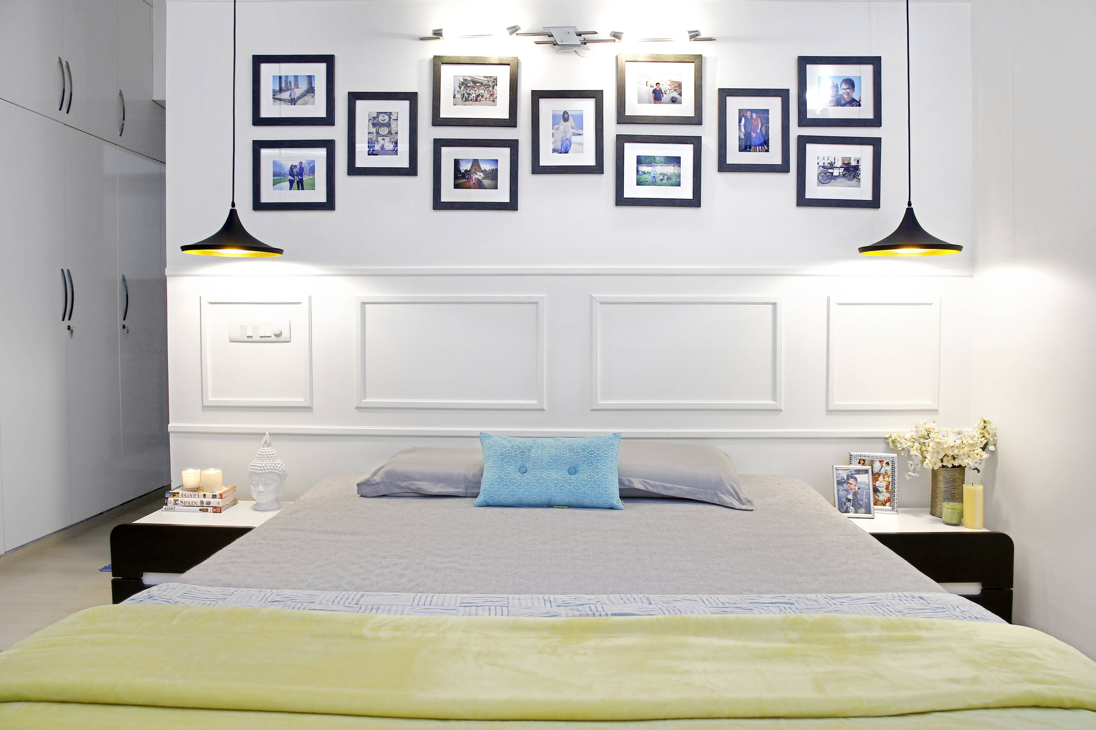 Bedroom Design With A Wooden Bed And Side Tables - Livspace