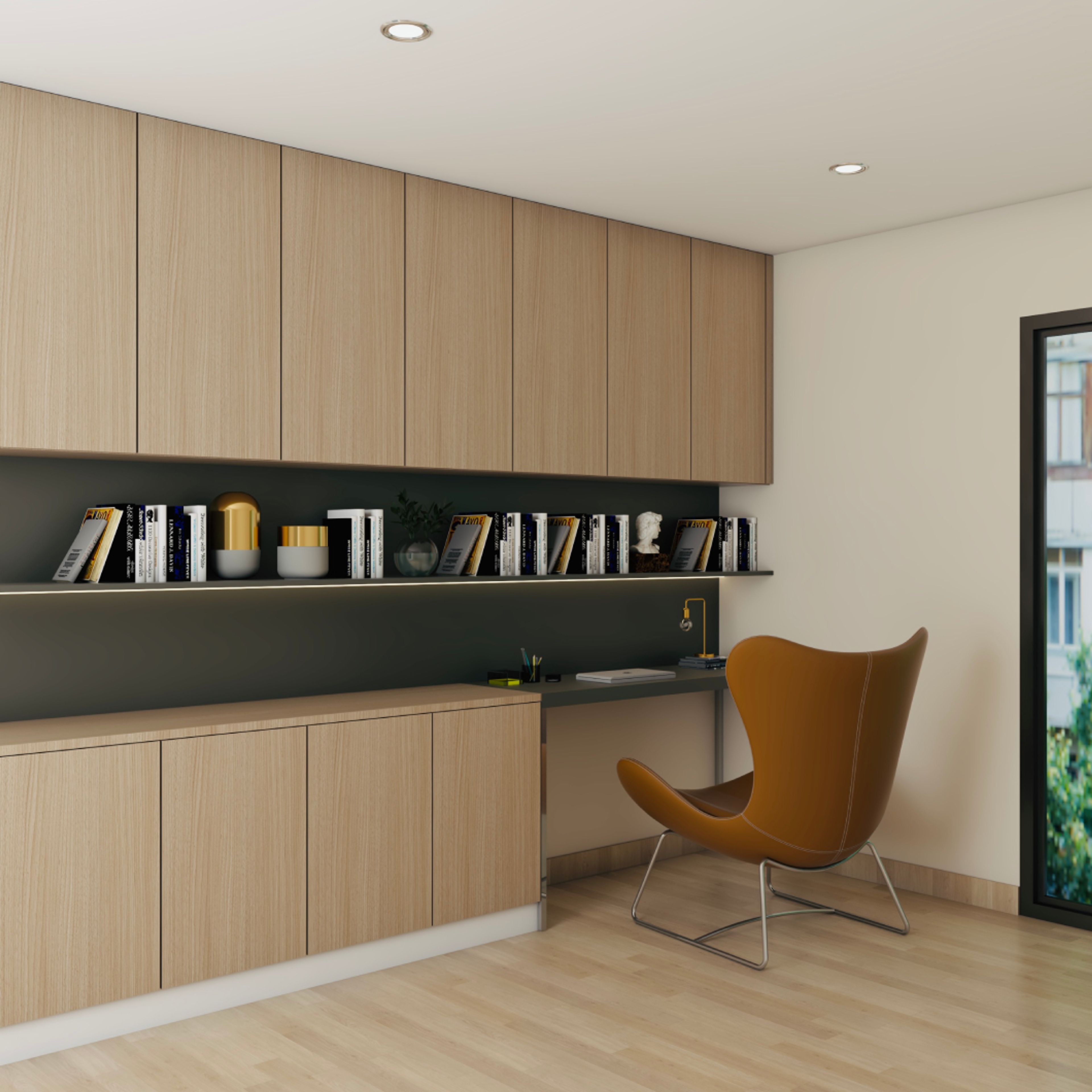 Brown Tiles Design With A Wooden Finish