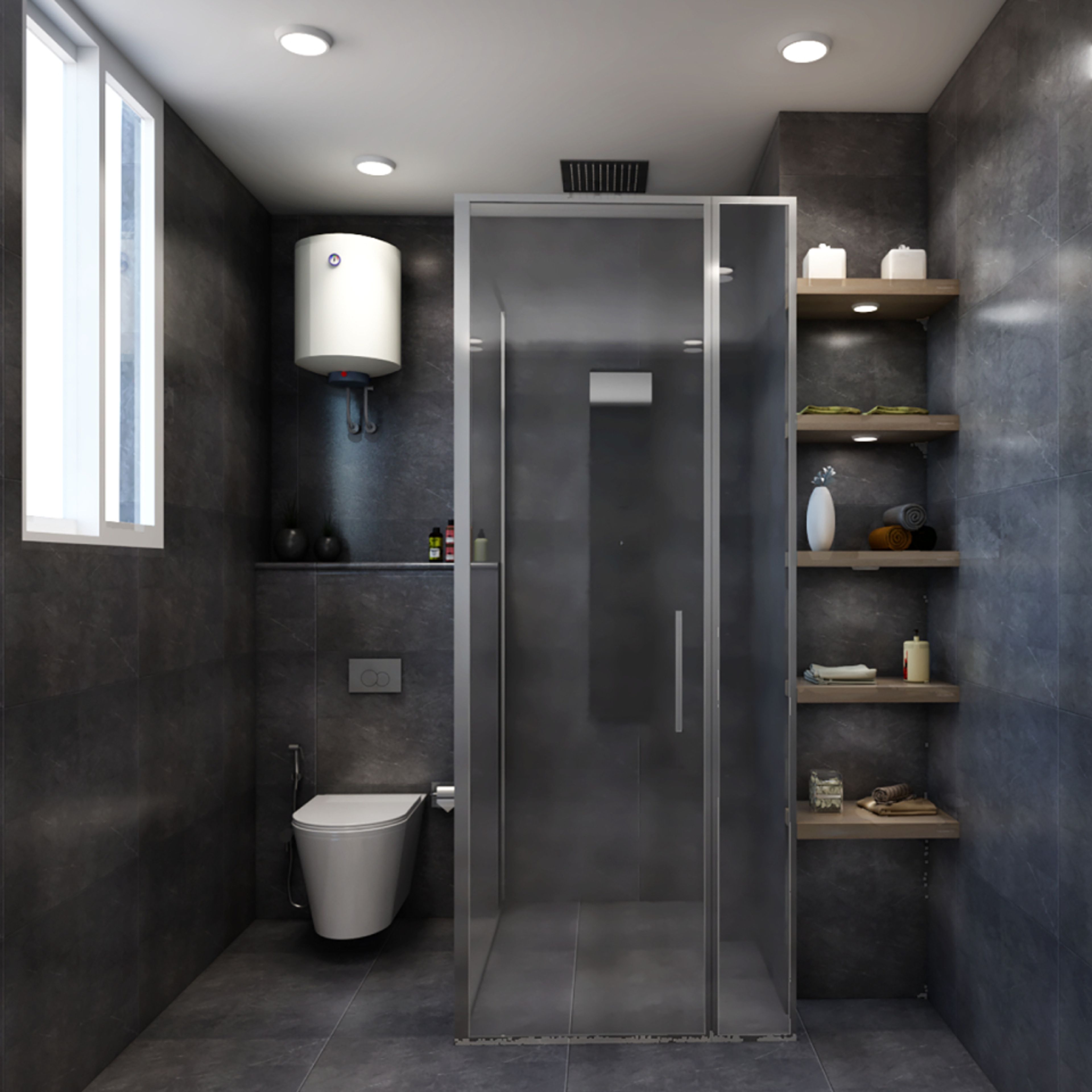 Dark Grey Wall Tiles Design