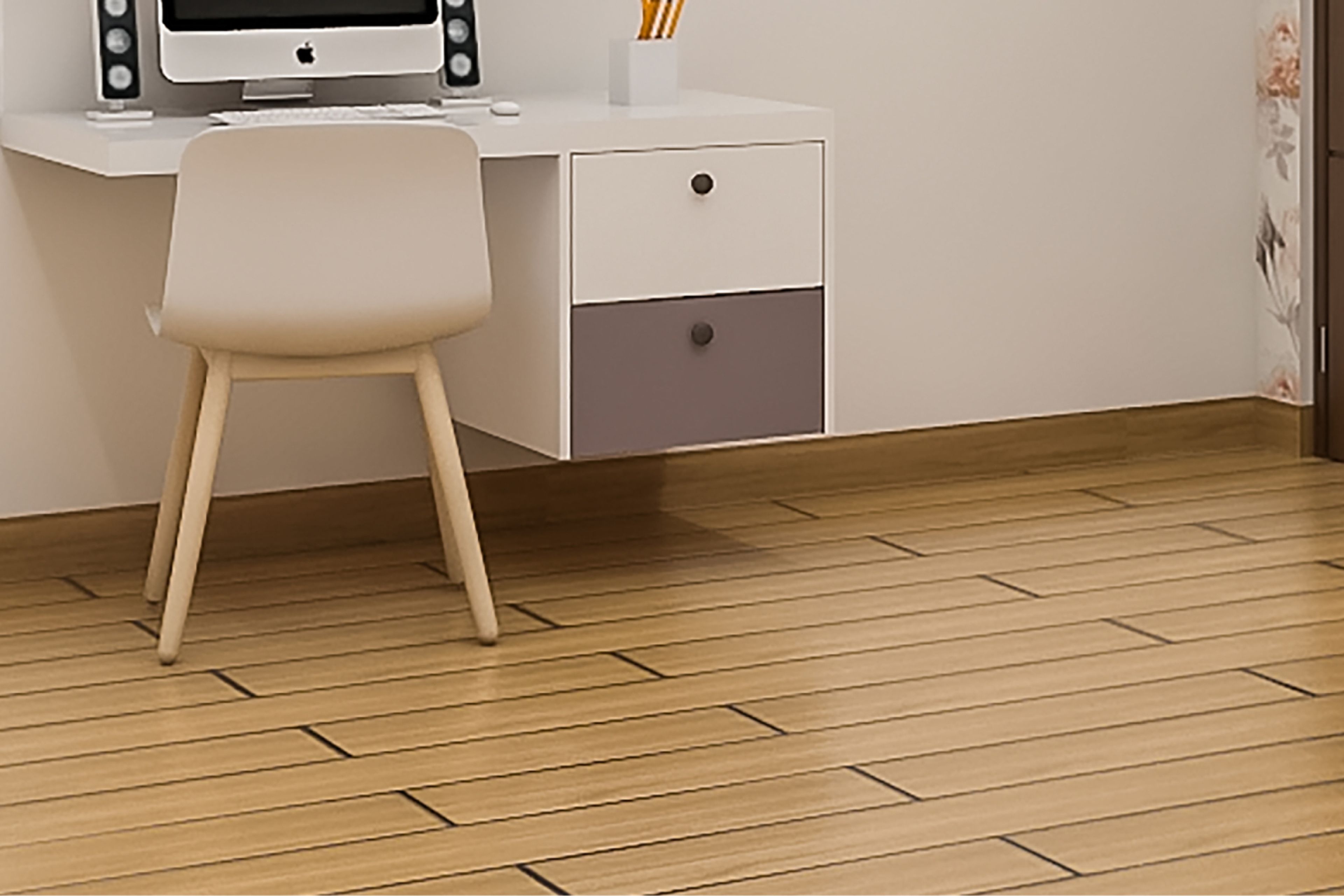 Brown Oak Floor Tiles Design