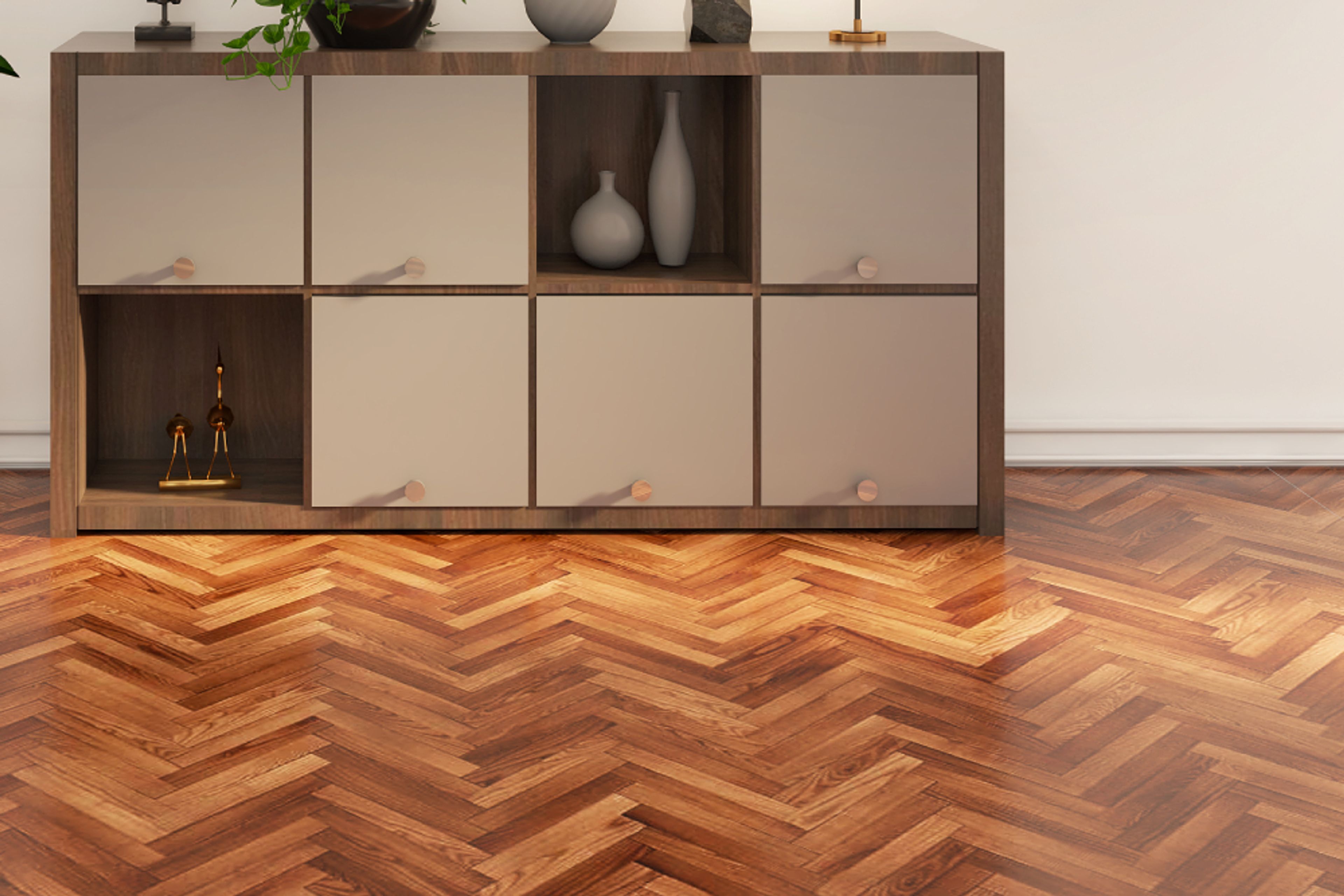 Herringbone Patterned Floor Tiles Design