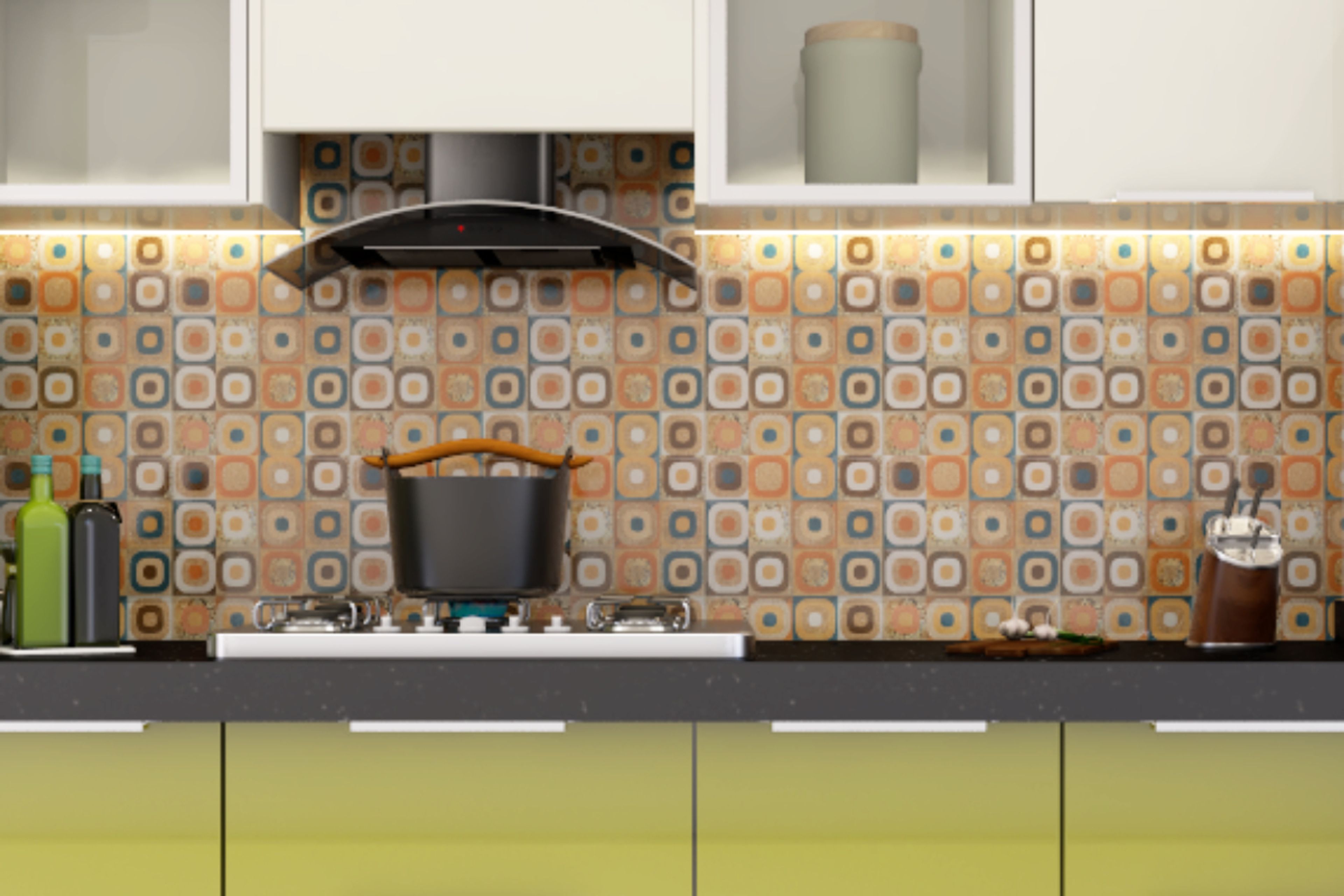 Colourful Ceramic Kitchen Tiles Design For Backsplashes