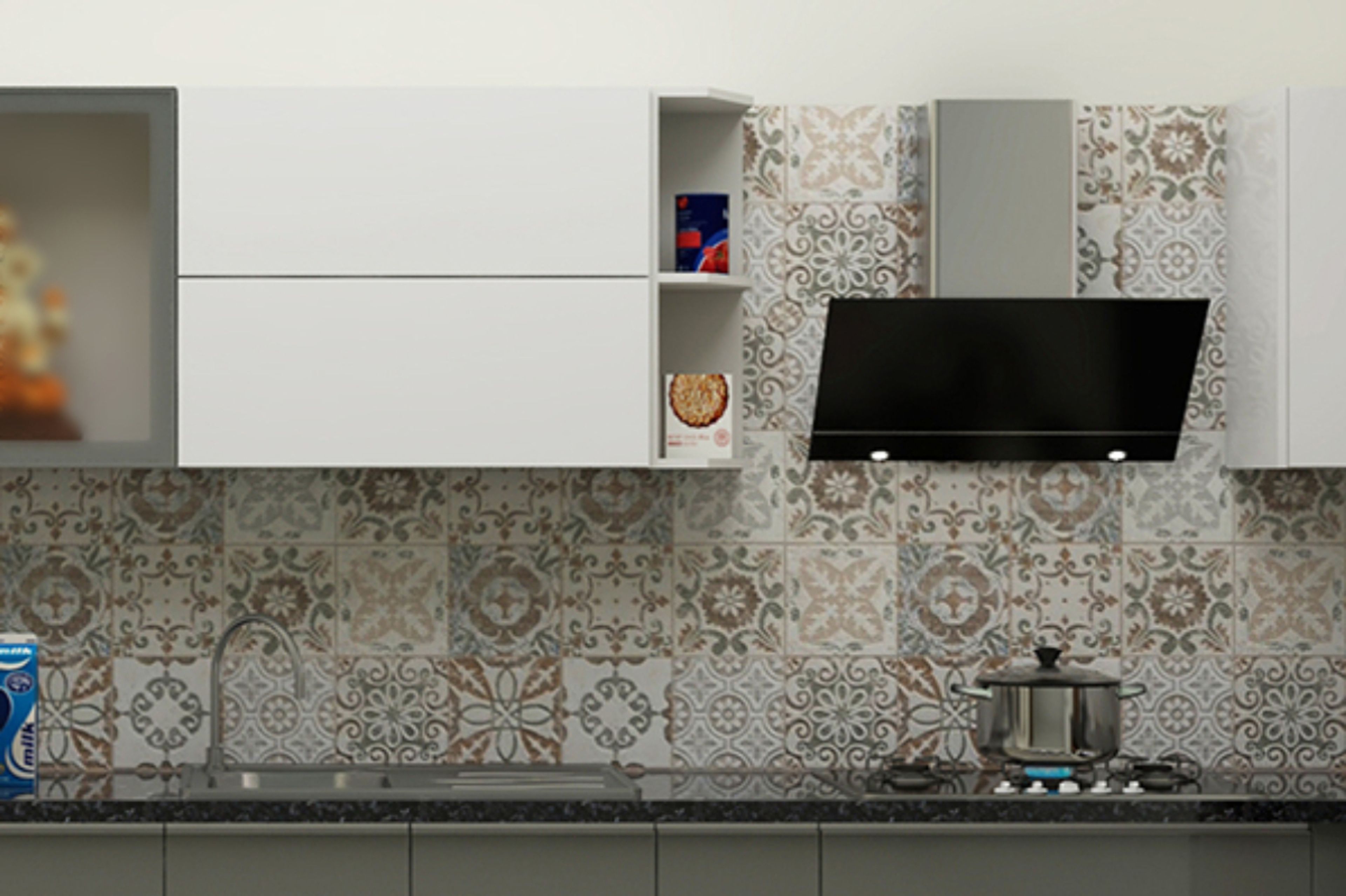 Ceramic Kitchen Tiles Design In Muted Colours